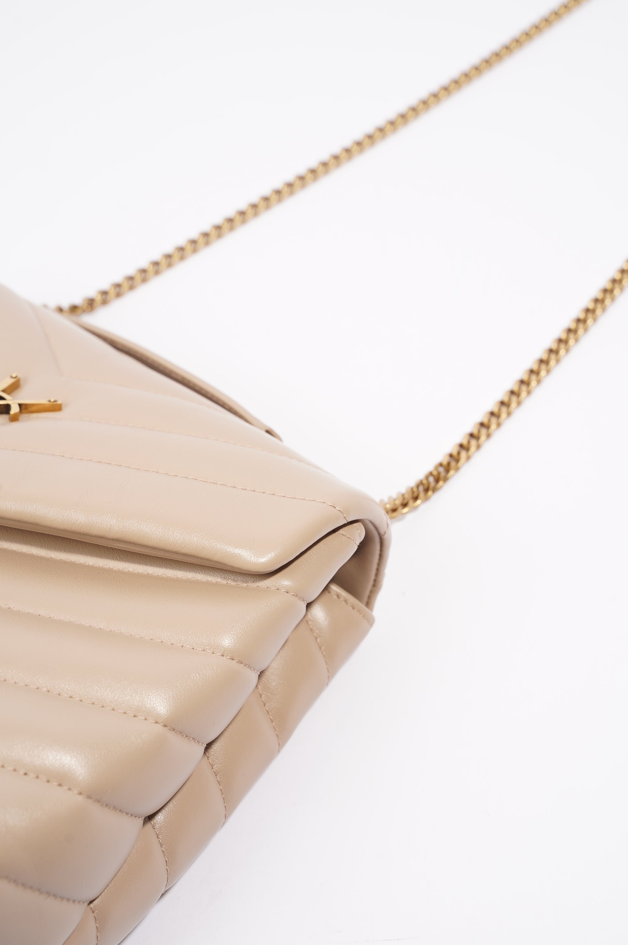Saint Laurent Womens Lou Lou Nude Small