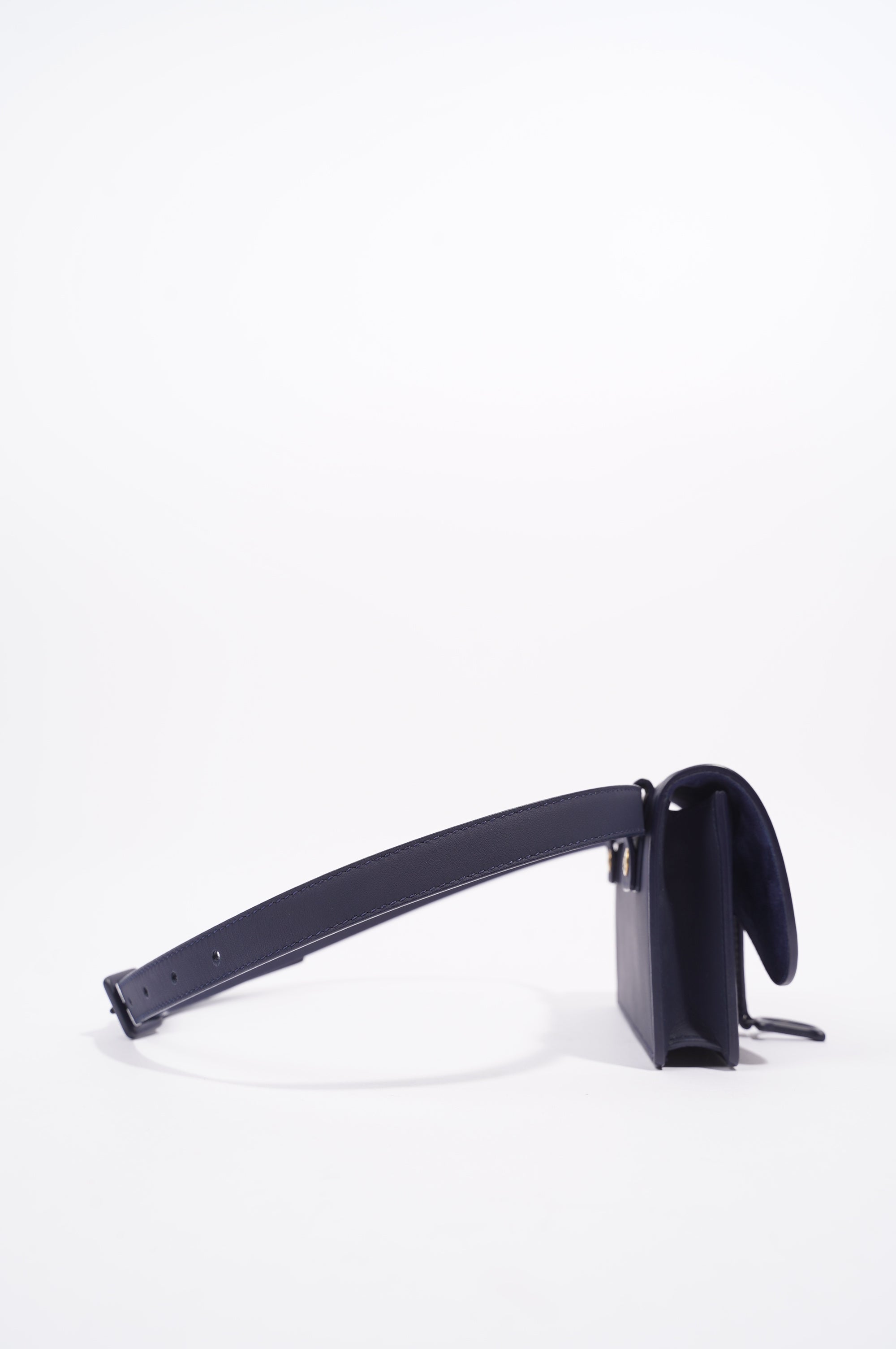 Christian Dior Womens Saddle Belt Pouch Navy