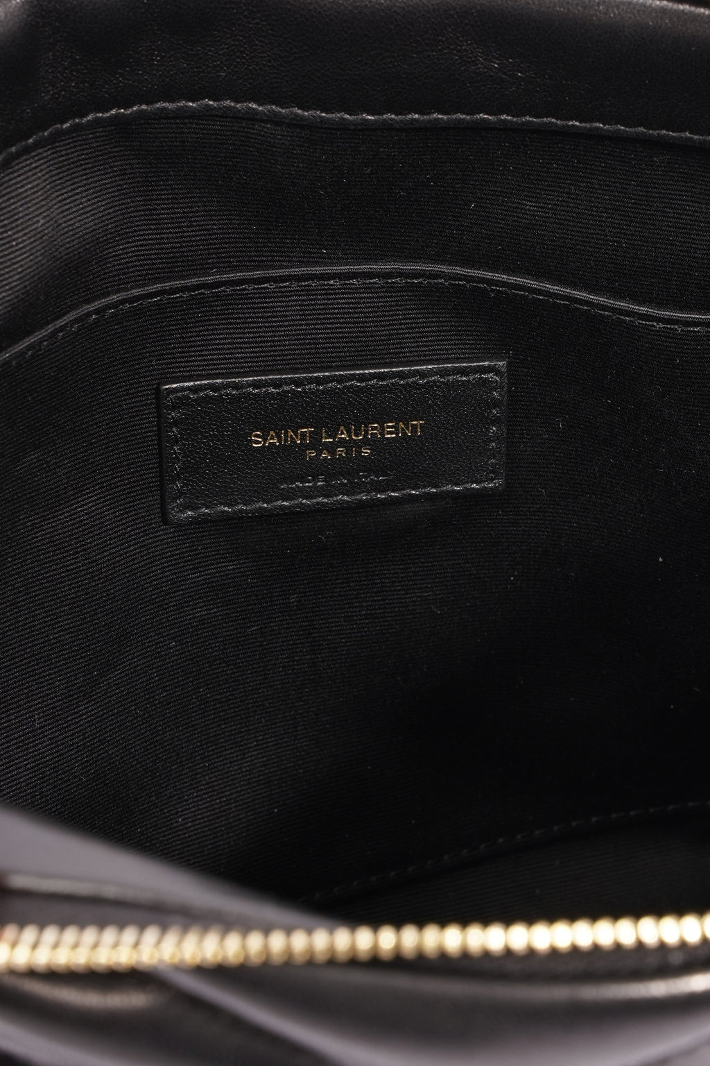 Saint Laurent Womens Sade Pouch Black Leather