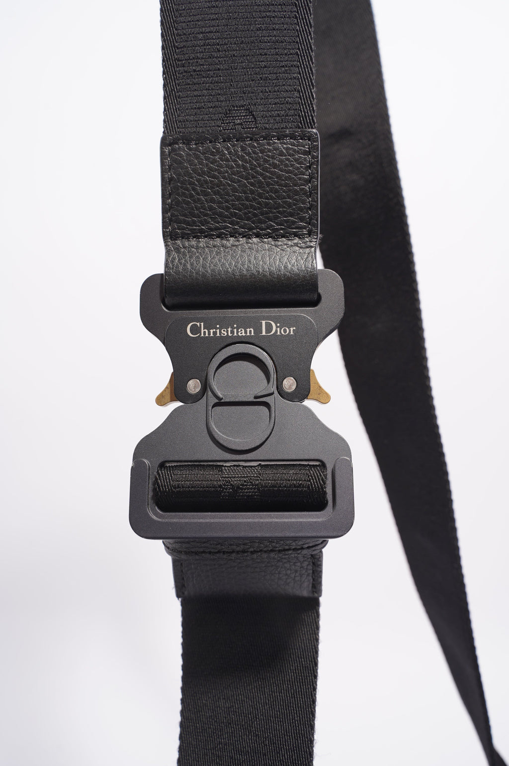 Christian Dior Saddle Bag Dark Grey Oblique Canvas