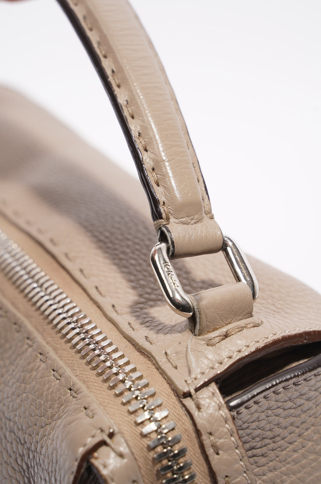 Fendi Womens Celeria Ray Handbag Beige