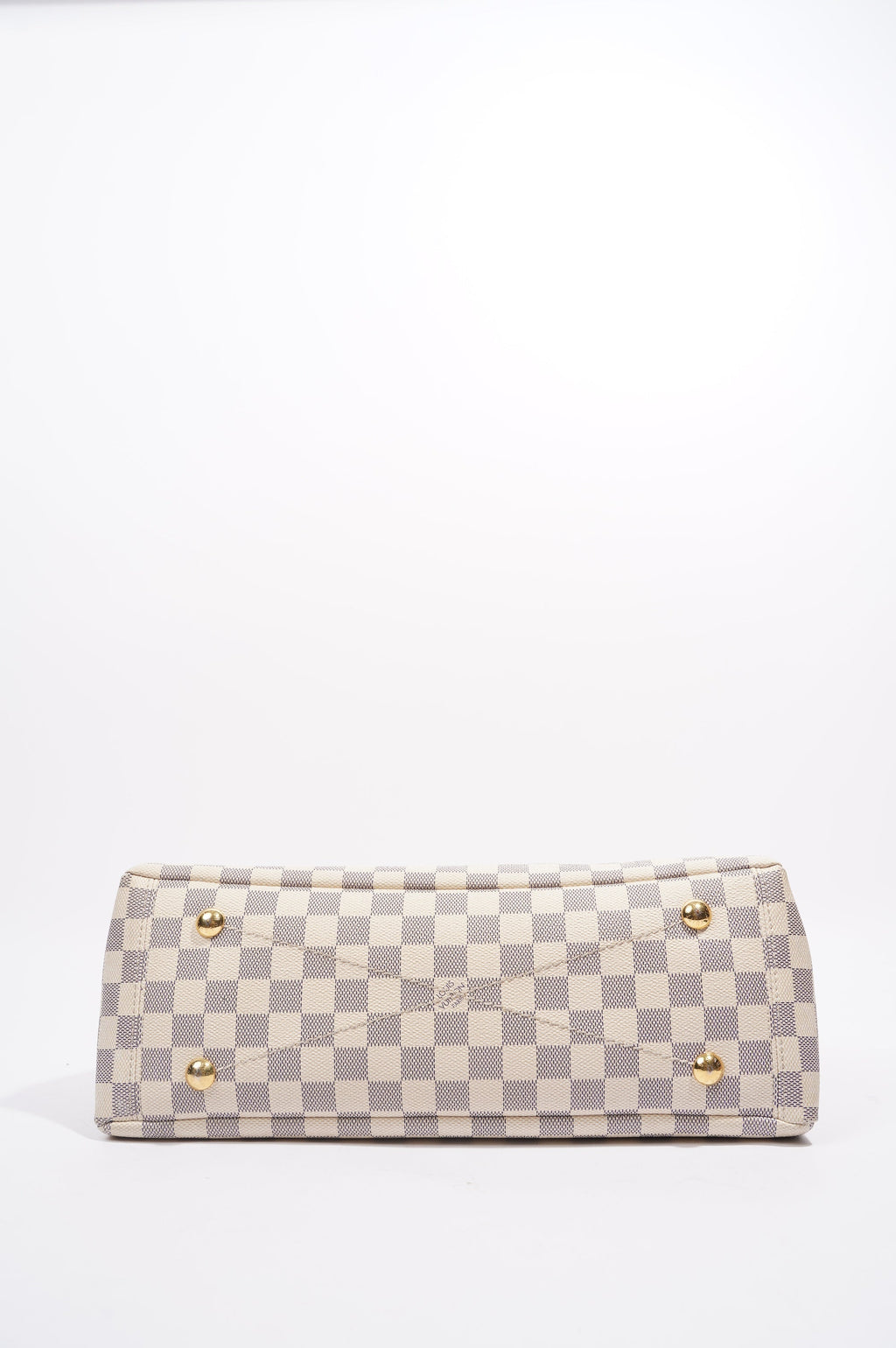 Louis Vuitton Womens Lymington Handbag Damier Azur Canvas