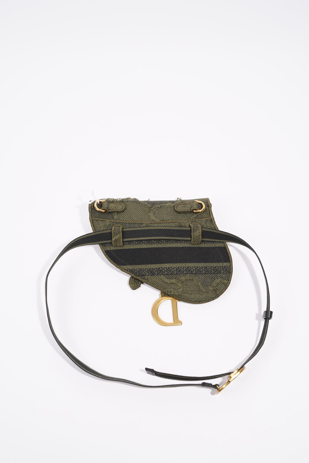 Christian Dior Womens Saddle Pouch Khaki