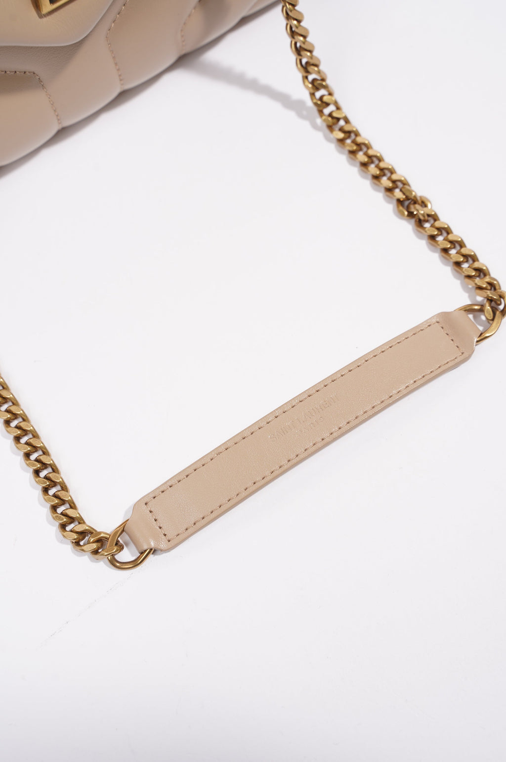 Saint Laurent Womens Lou Lou Nude Small