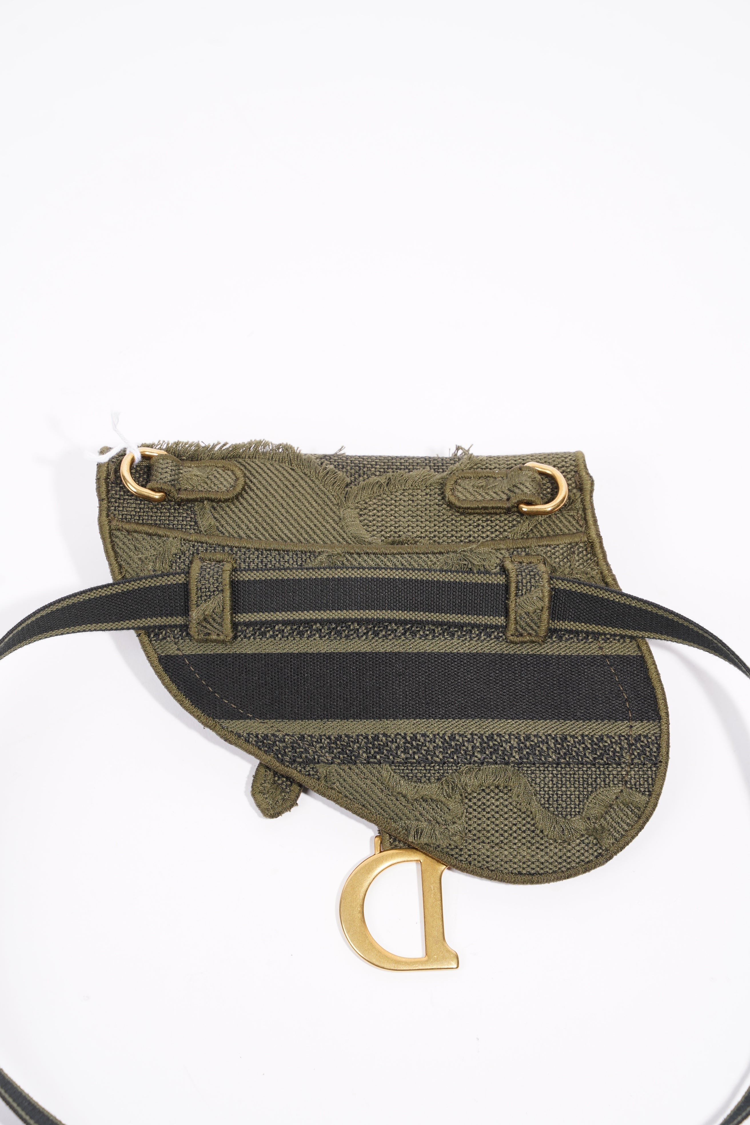 Christian Dior Womens Saddle Pouch Khaki