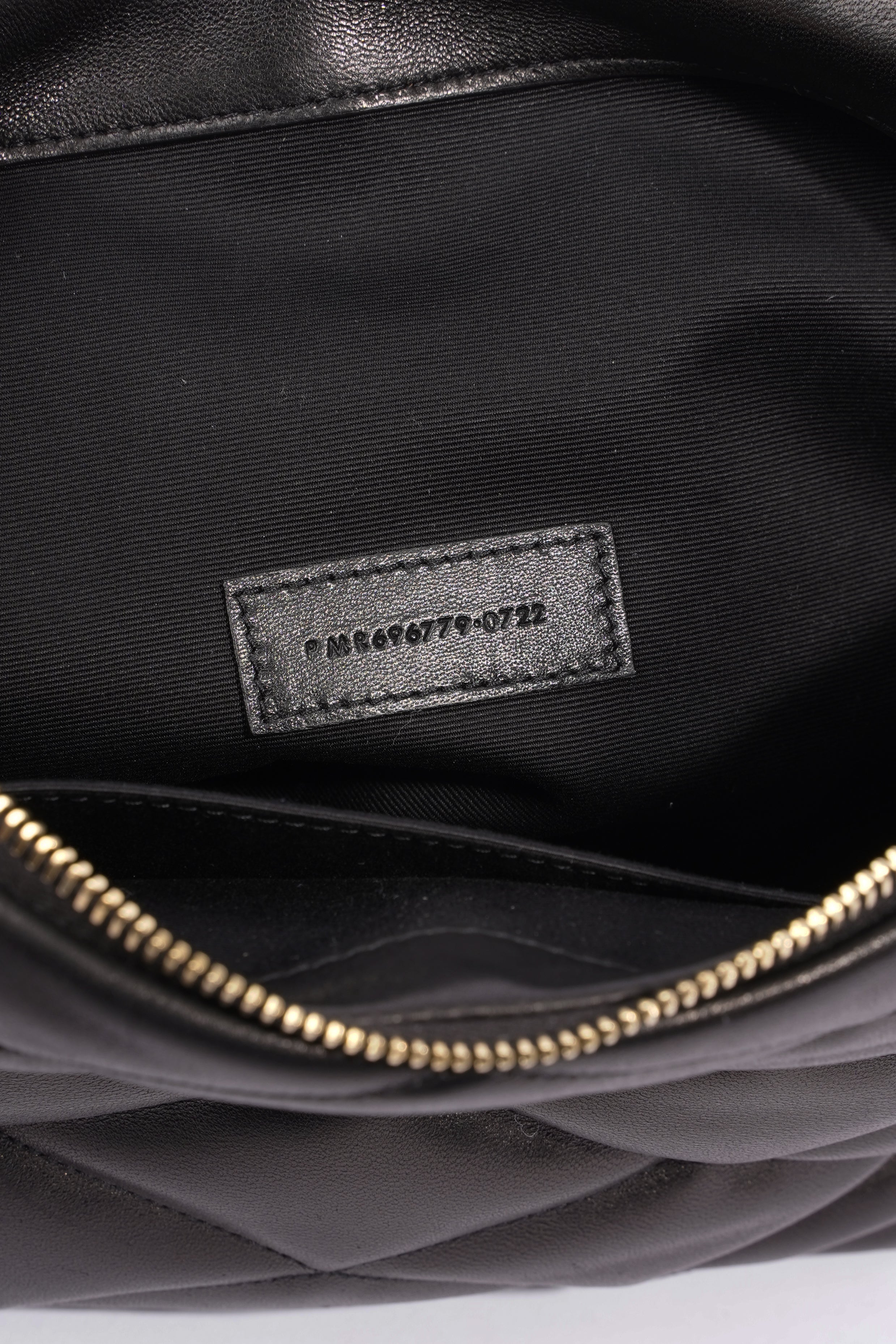 Saint Laurent Womens Sade Pouch Black Leather