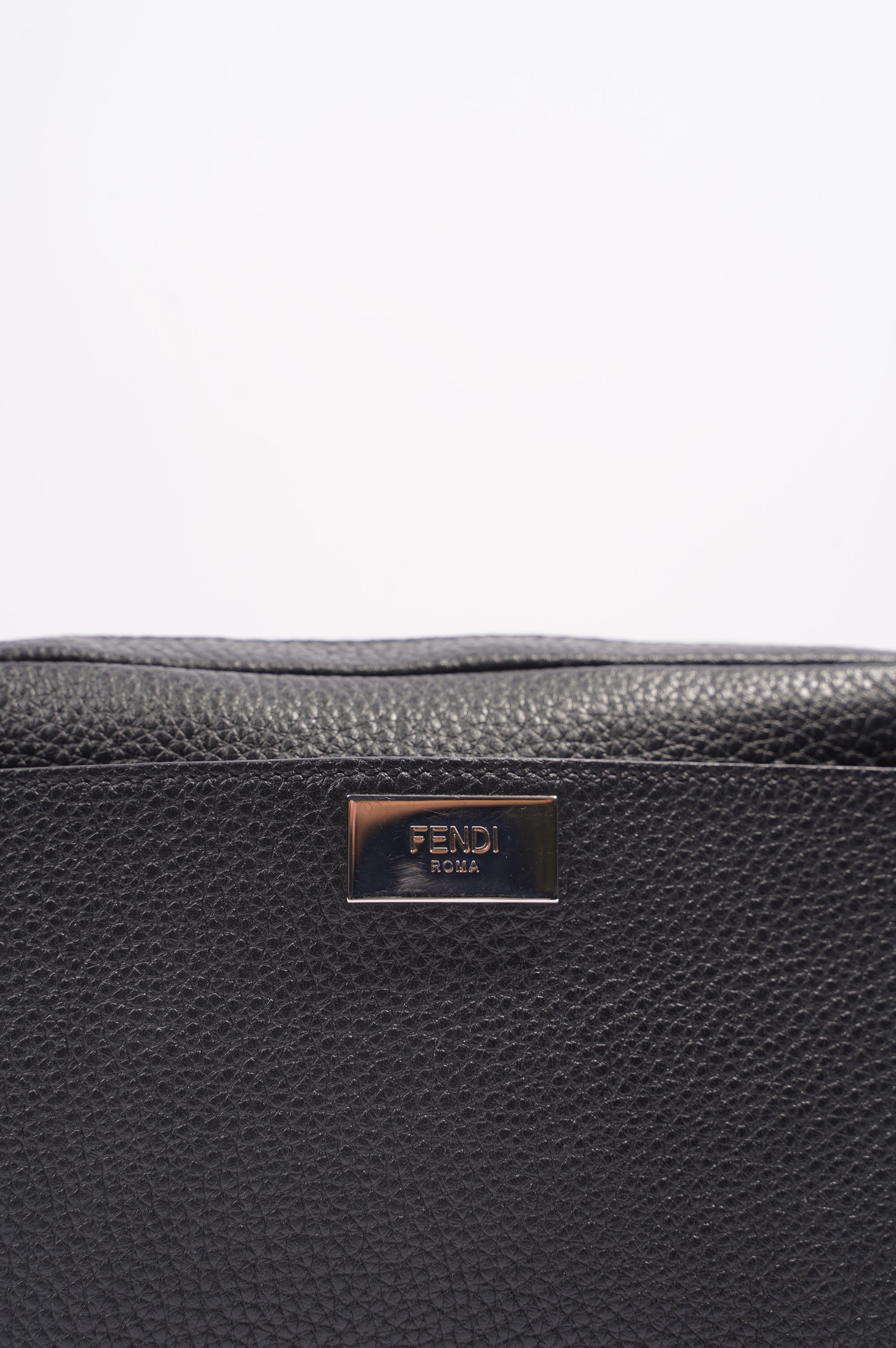 Fendi Mens Peakaboo Bum Bag Black Leather