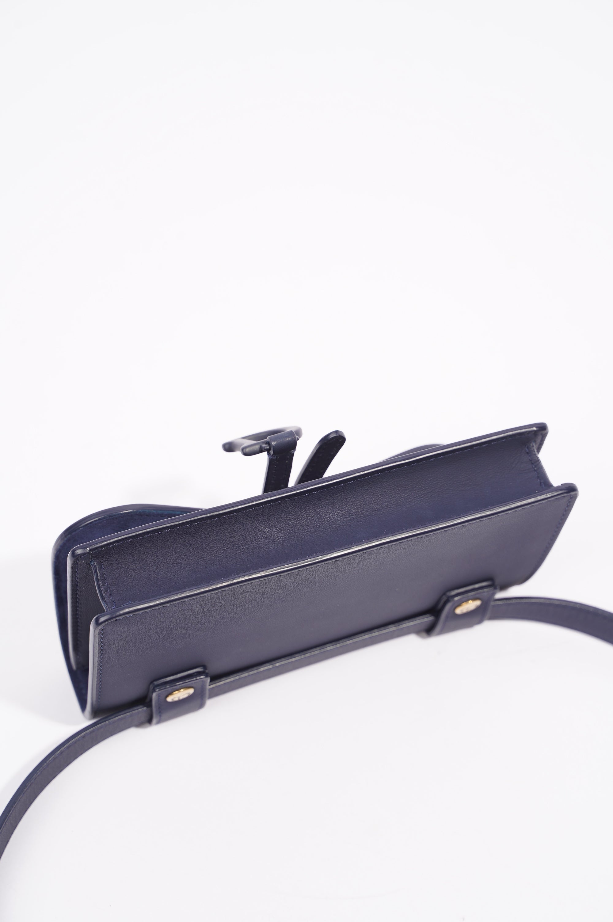 Christian Dior Womens Saddle Belt Pouch Navy