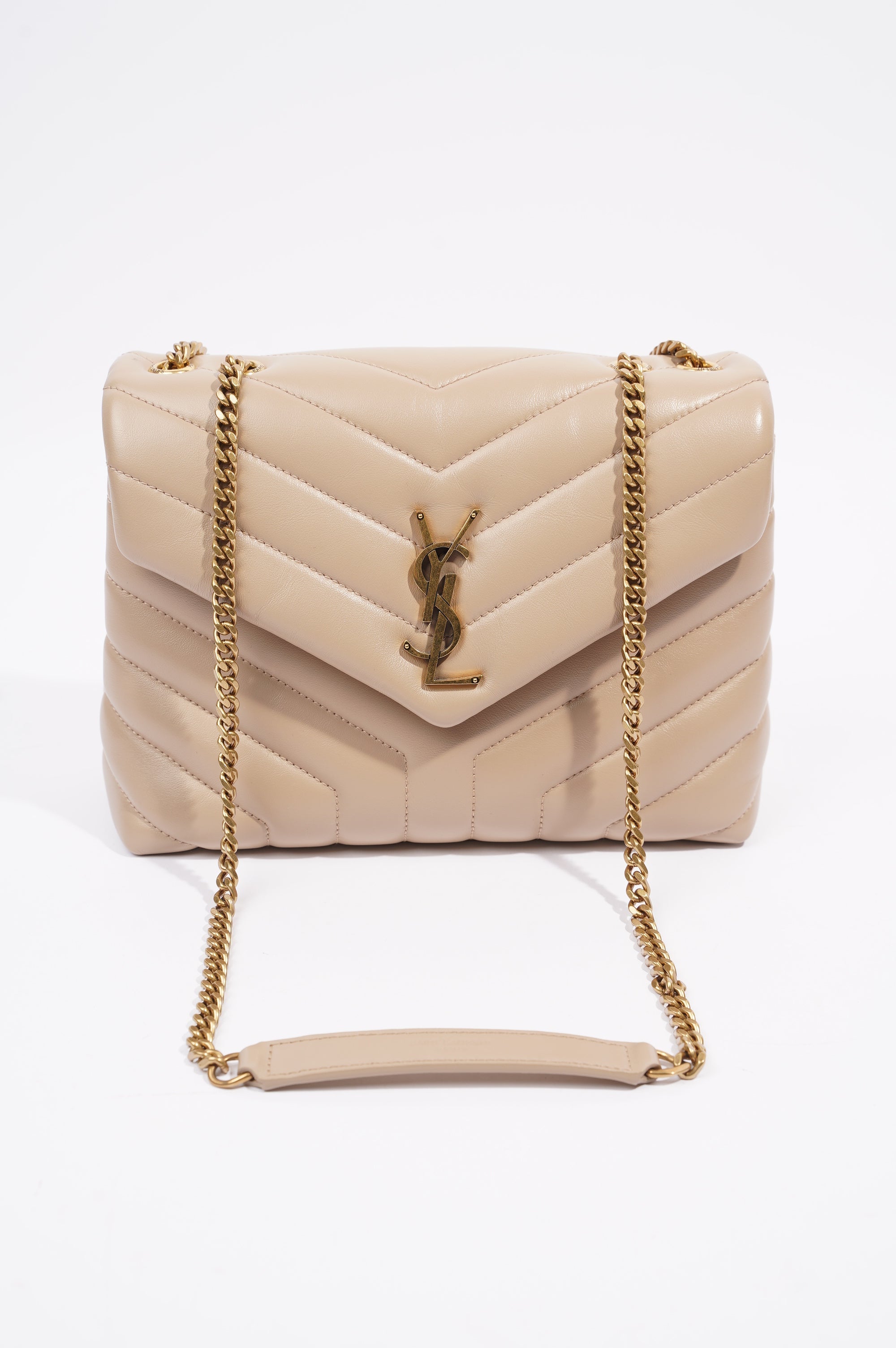 Saint Laurent Womens Lou Lou Nude Small