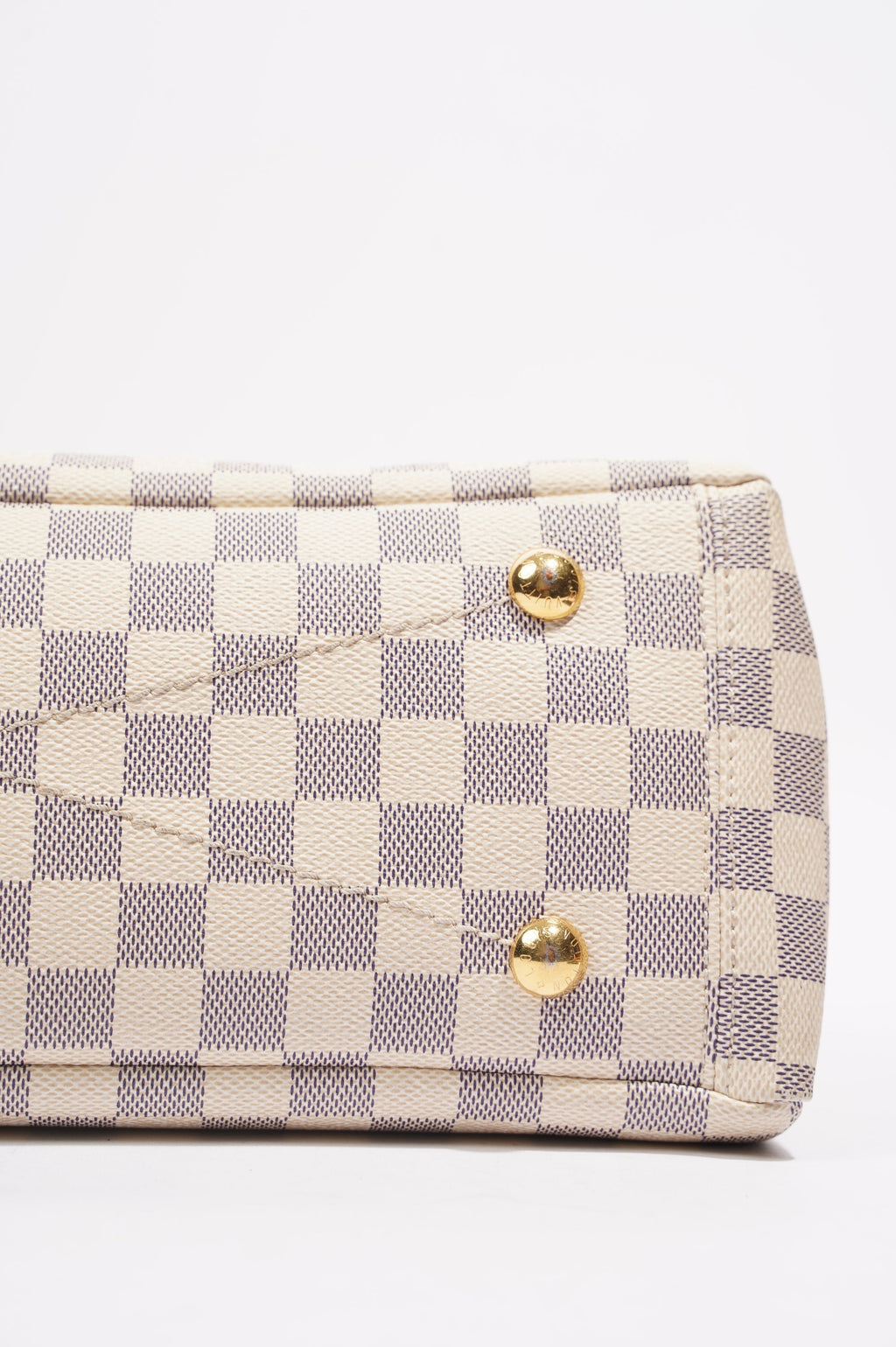 Louis Vuitton Womens Lymington Handbag Damier Azur Canvas