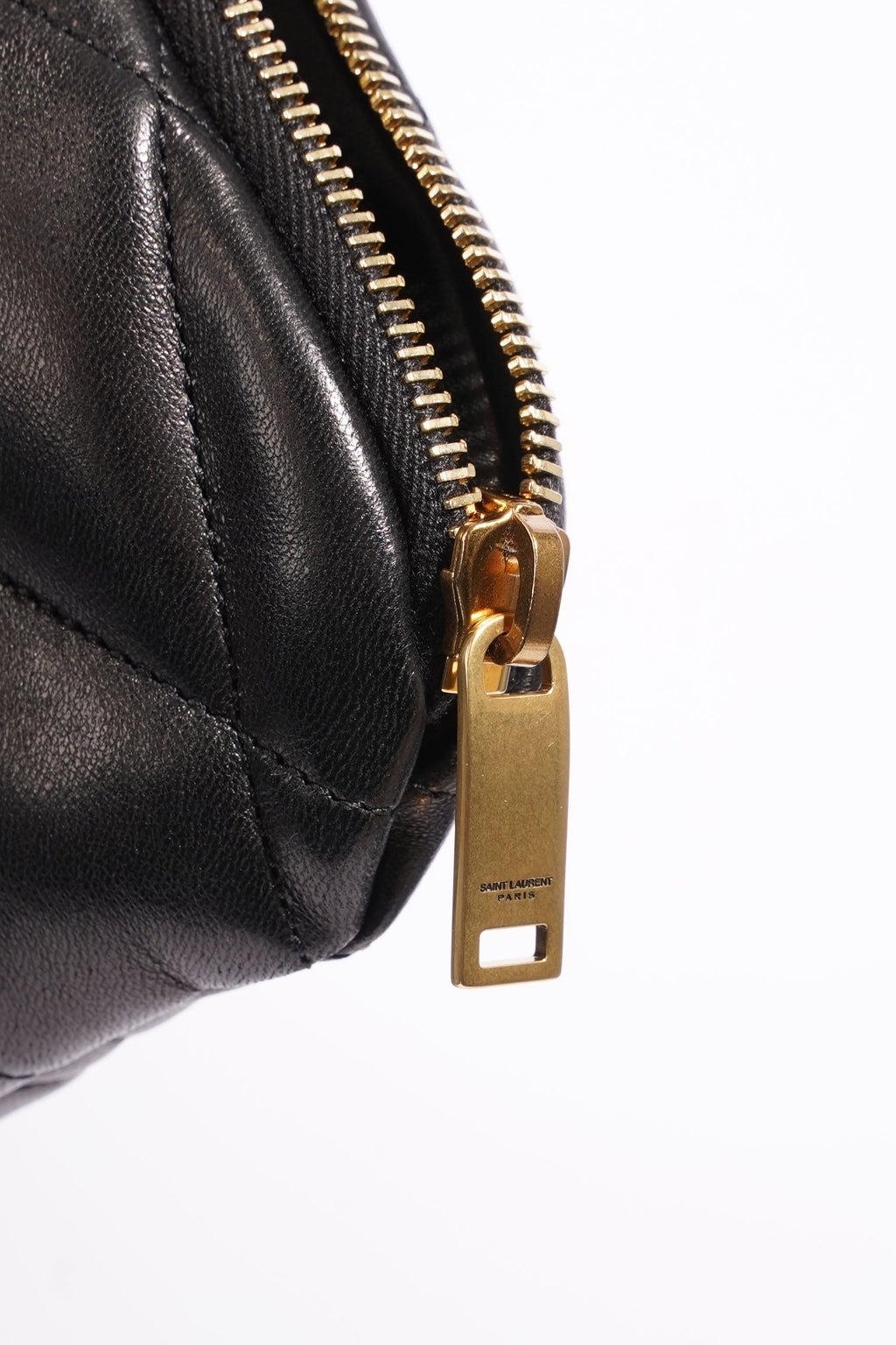 Saint Laurent Womens Sade Pouch Black Leather