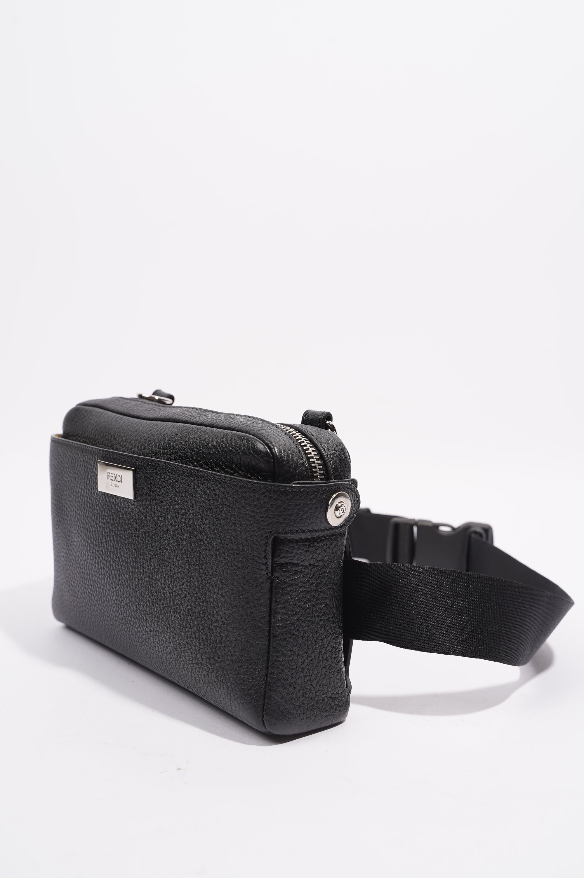 Fendi Mens Peakaboo Bum Bag Black Leather