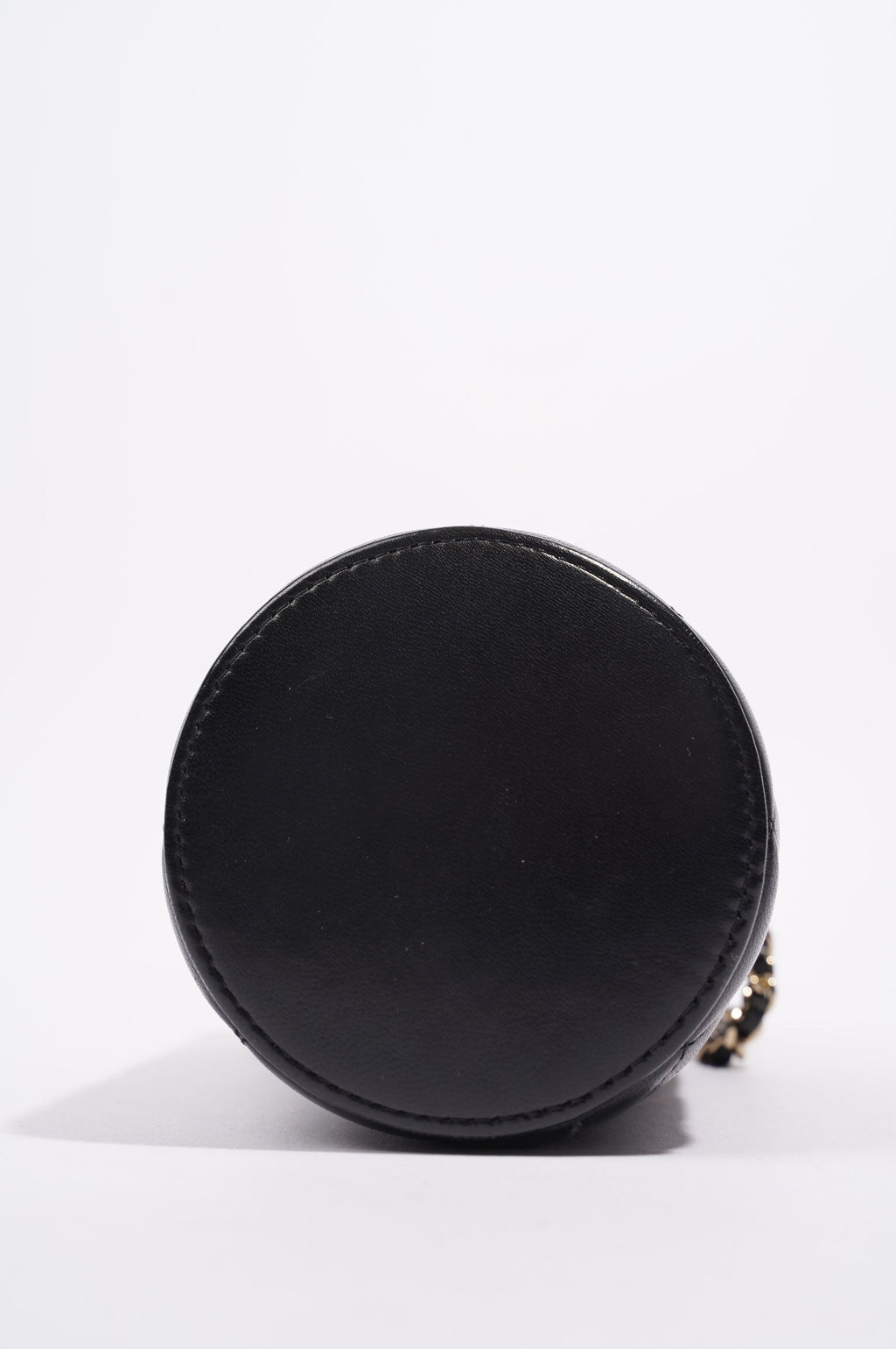 Chanel Womens Bucket Quilted Lambskin Mini Black