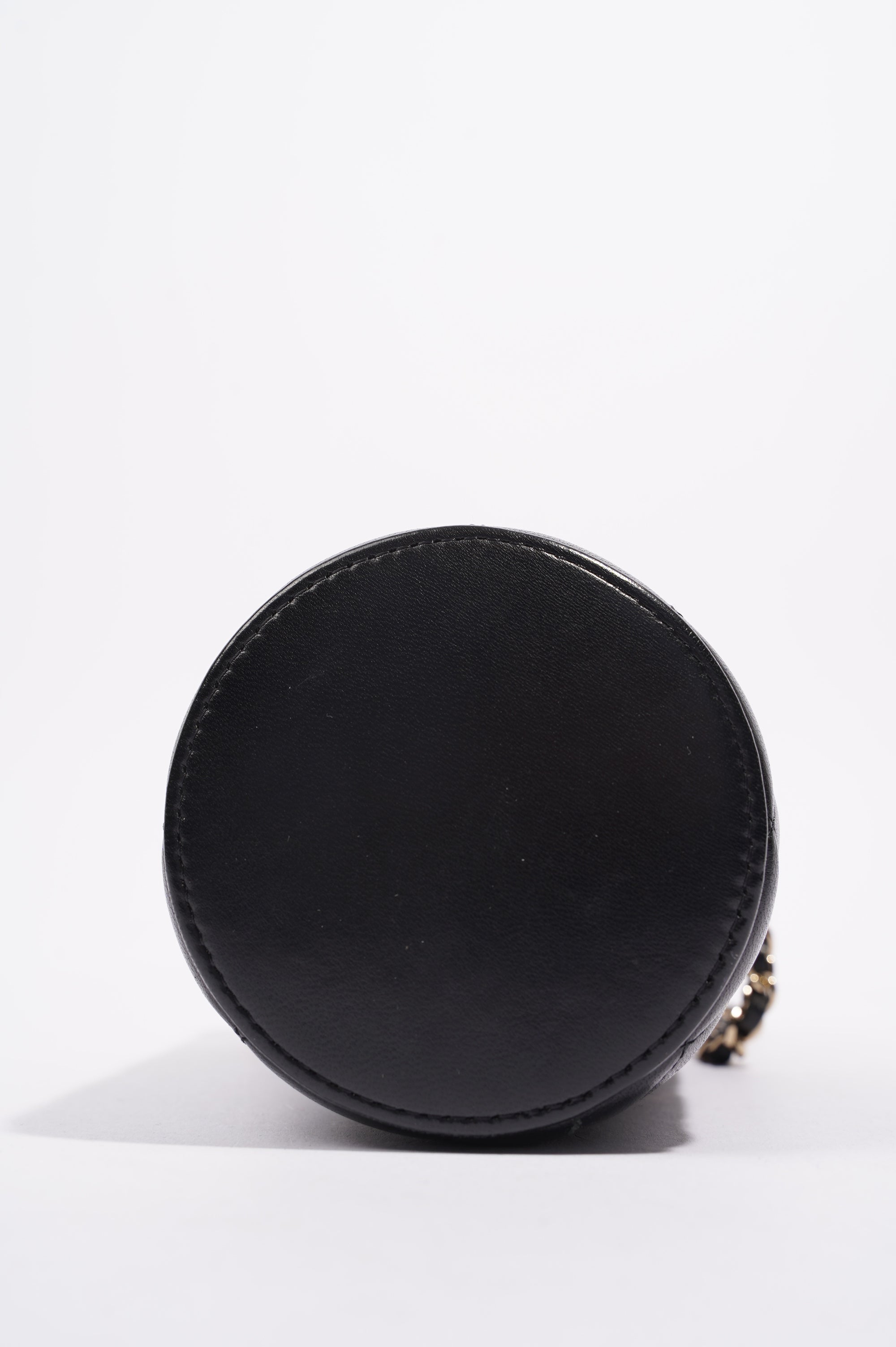 Chanel Womens Bucket Quilted Lambskin Mini Black