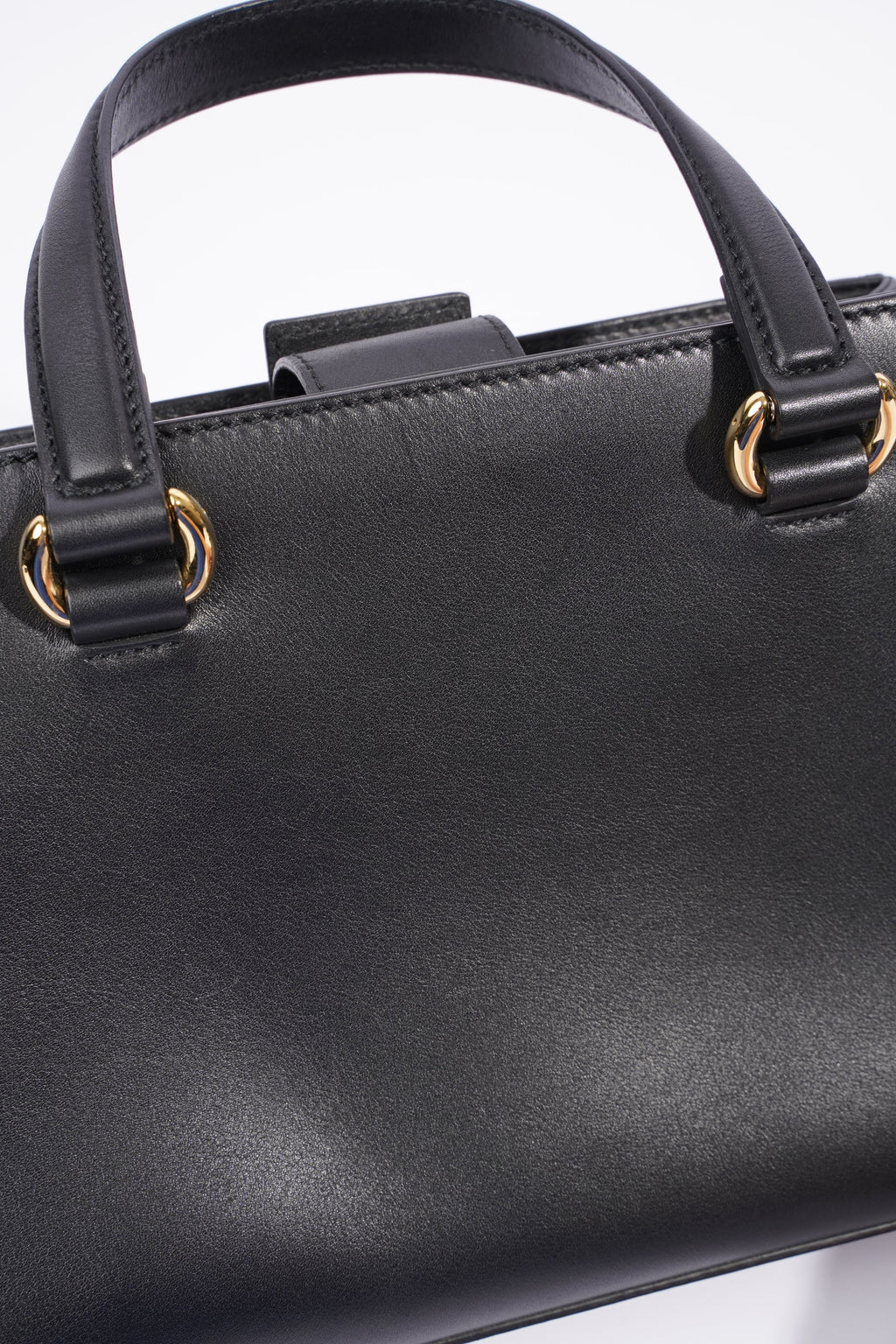 Gucci Sylvie Top Handle Bag Black Leather