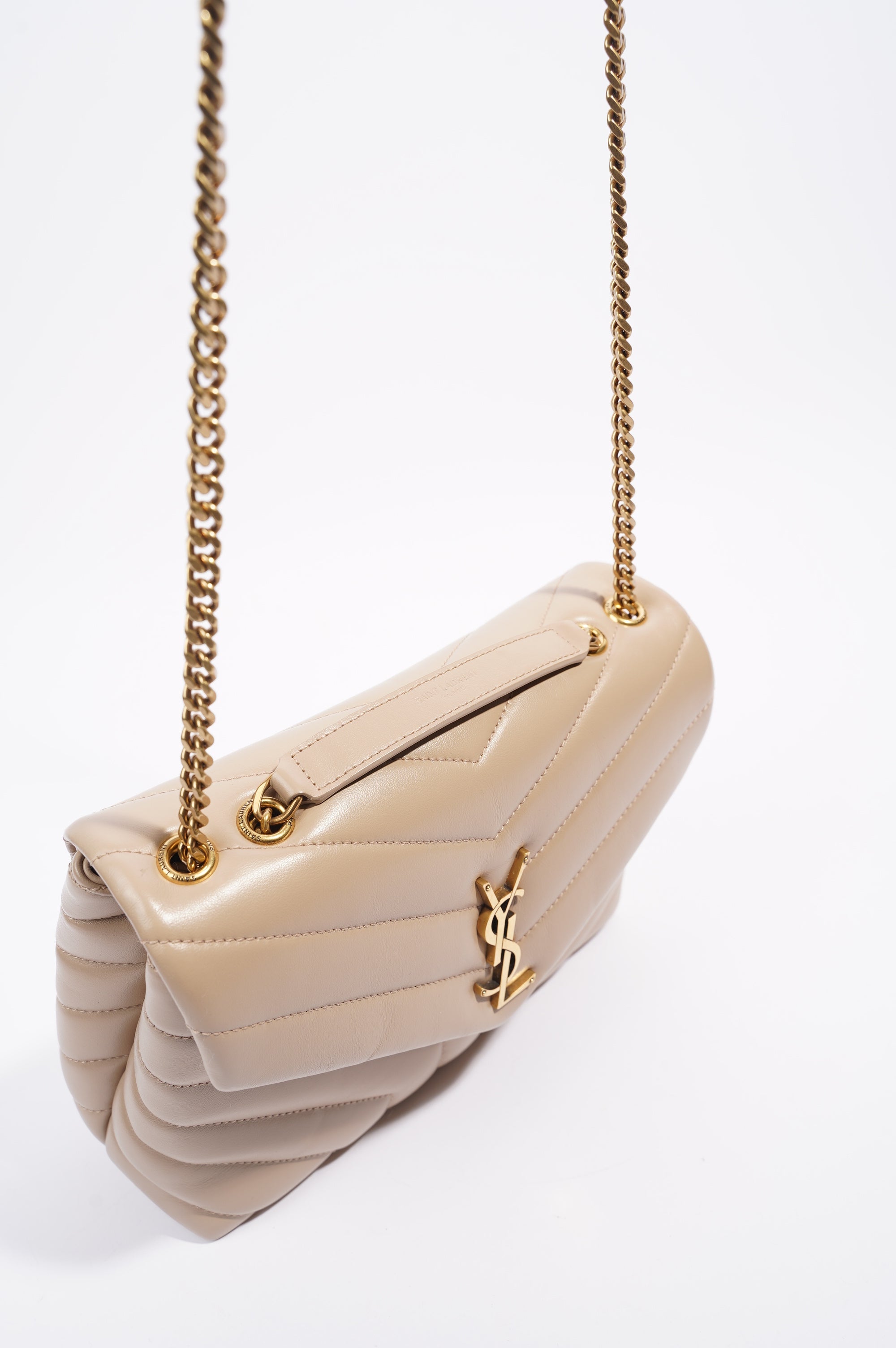 Saint Laurent Womens Lou Lou Nude Small