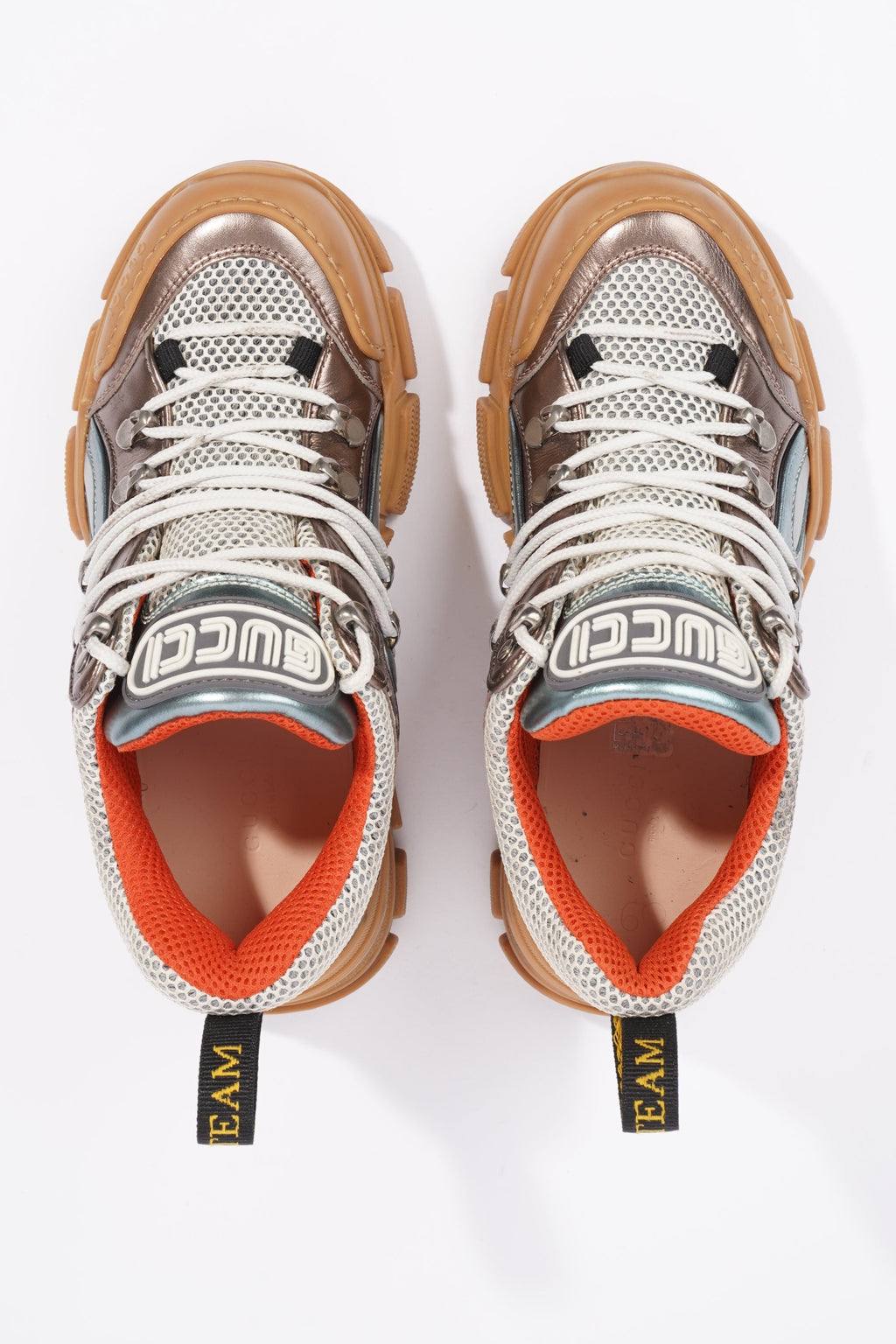 Gucci Womens Flashtrek Beige / Multi / Metallic EU 37 / UK 4