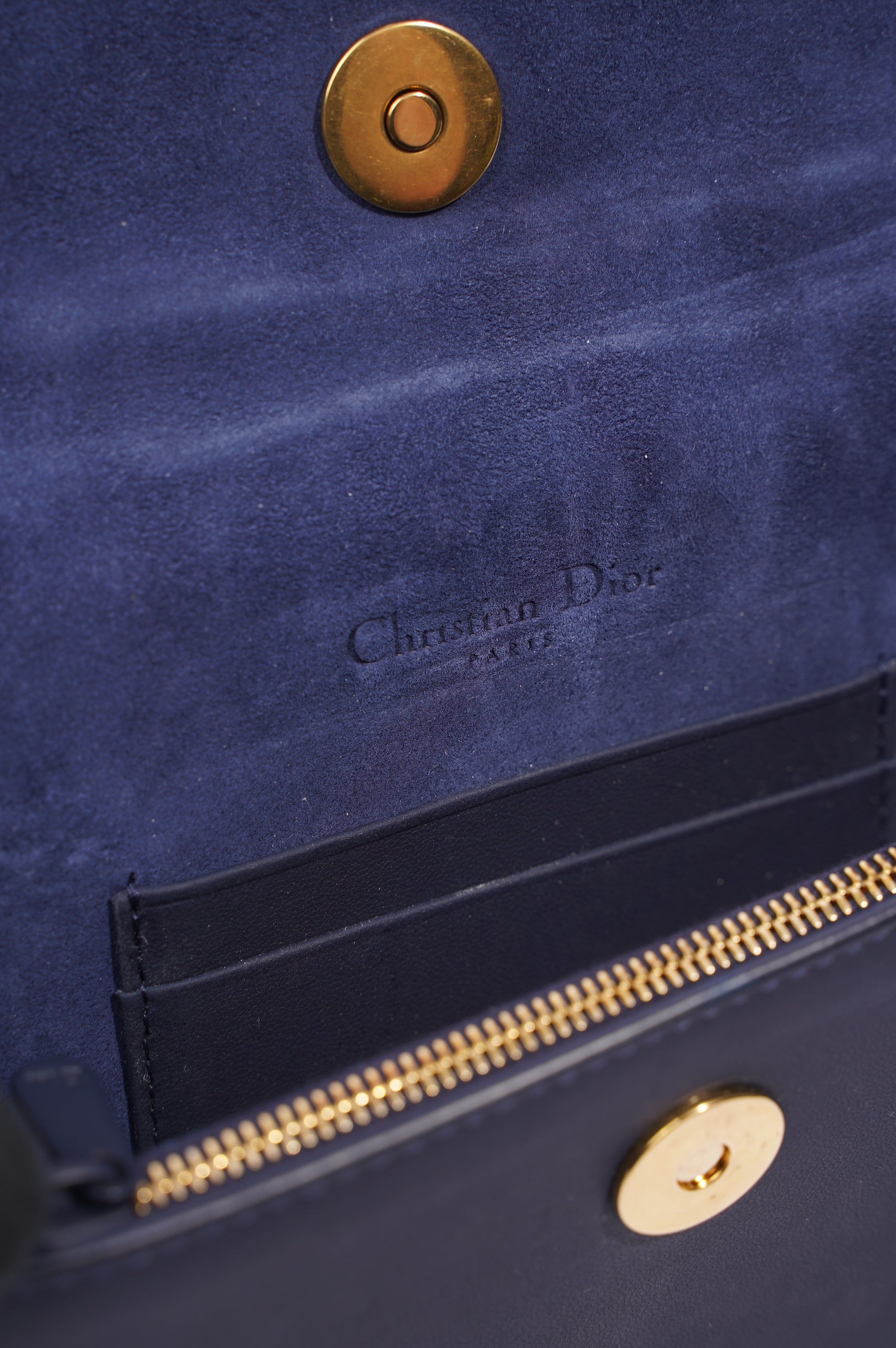 Christian Dior Womens Saddle Belt Pouch Navy