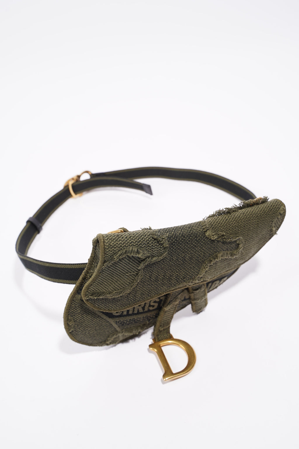 Christian Dior Womens Saddle Pouch Khaki