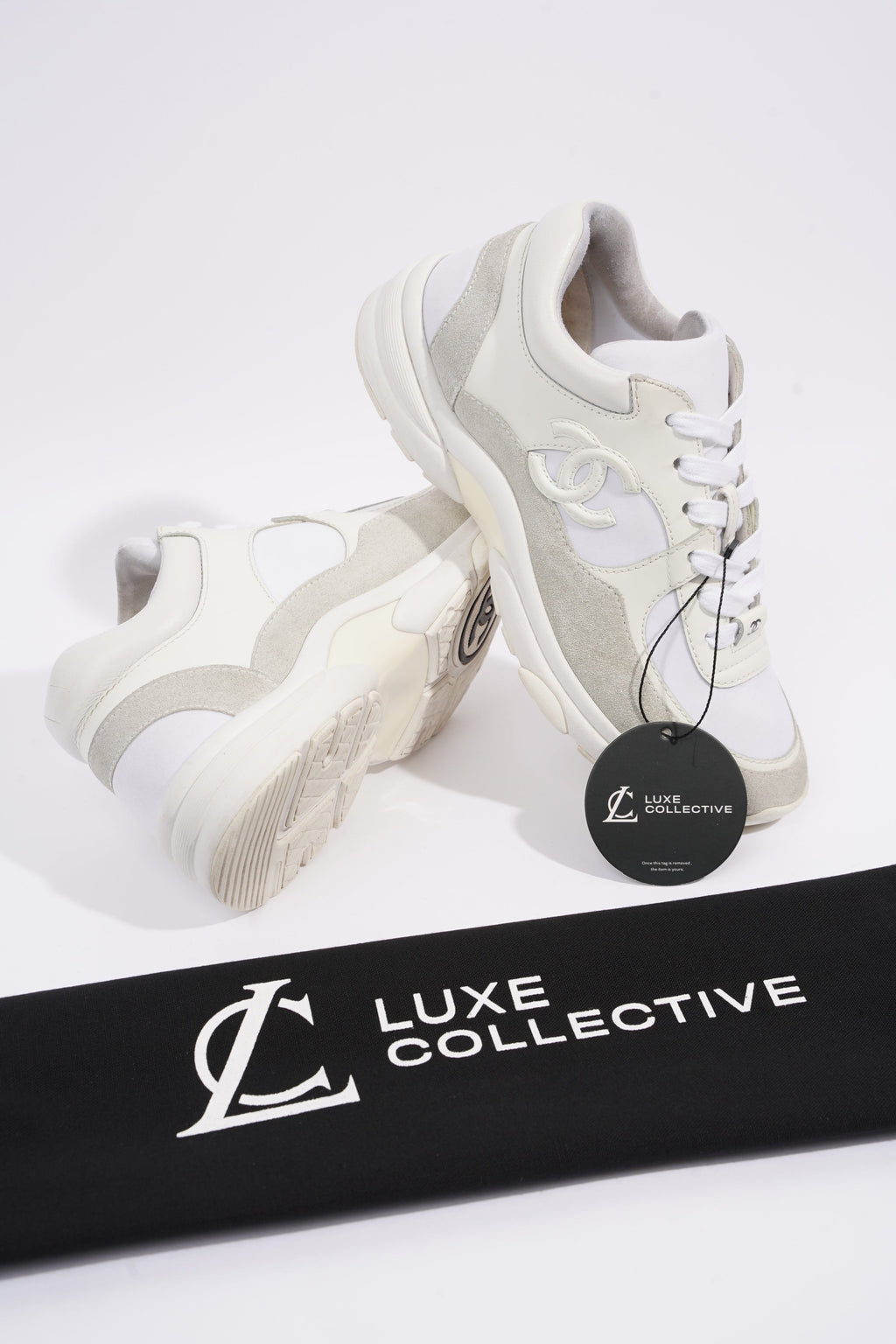 Chanel Womens Logo Runners White EU 35.5 / UK 2.5