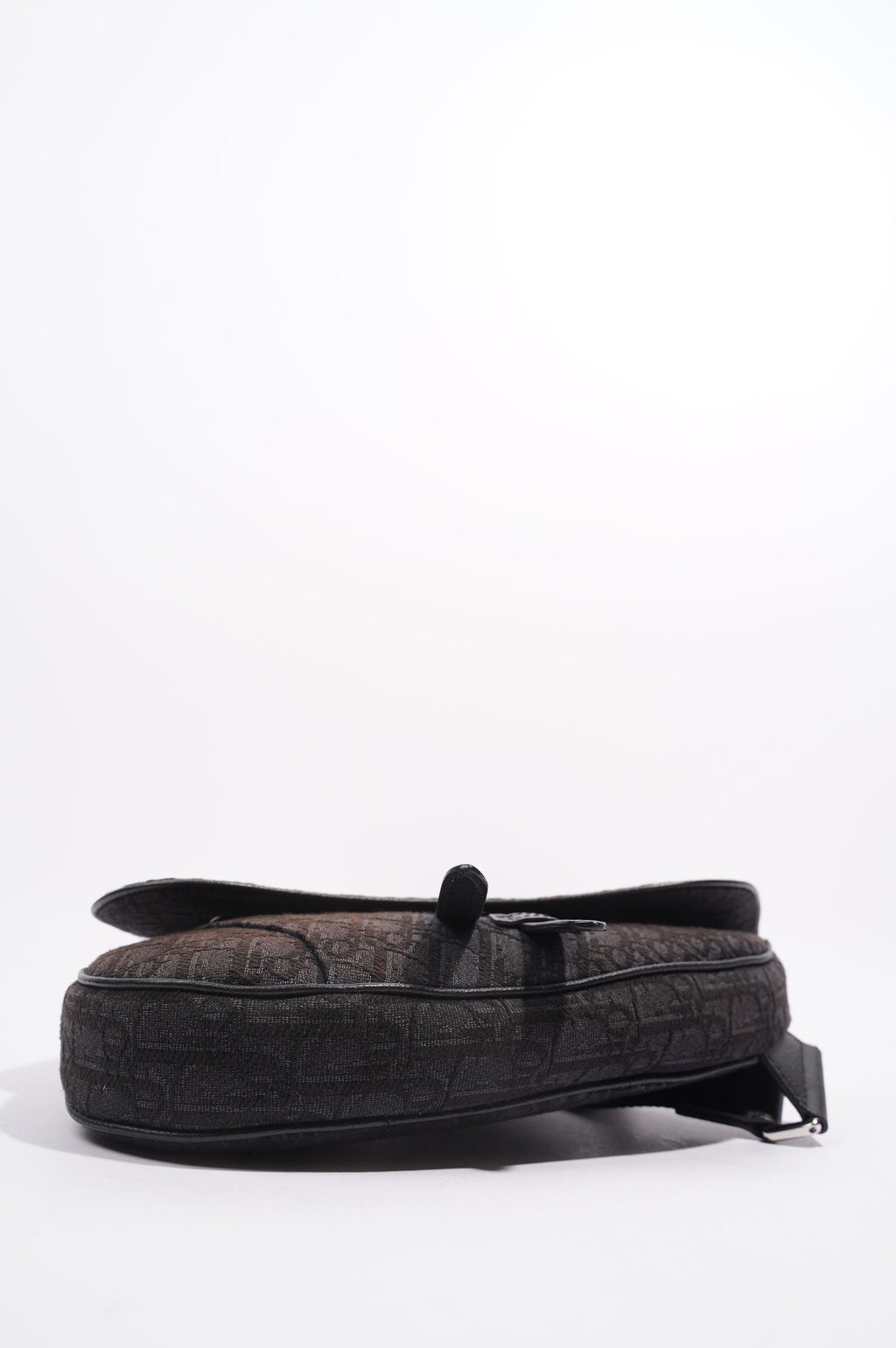 Christian Dior Saddle Bag Dark Grey Oblique Canvas