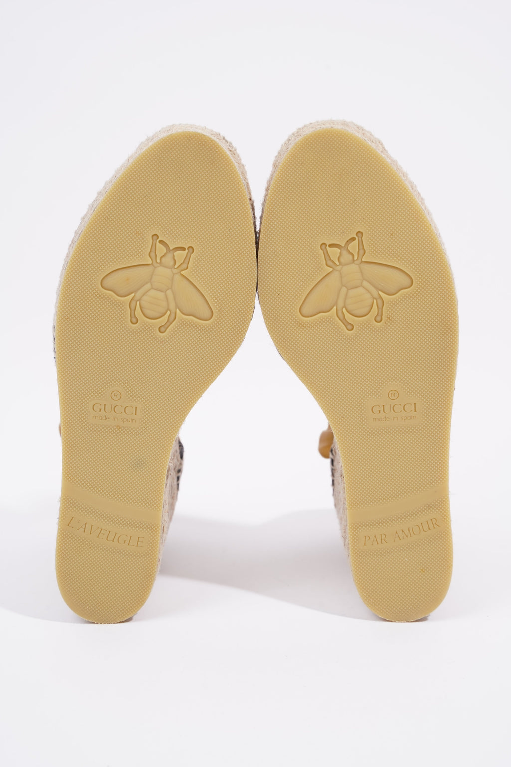 Gucci GG Matelasse Espadrille Beige / Brown Canvas EU 38 UK 5