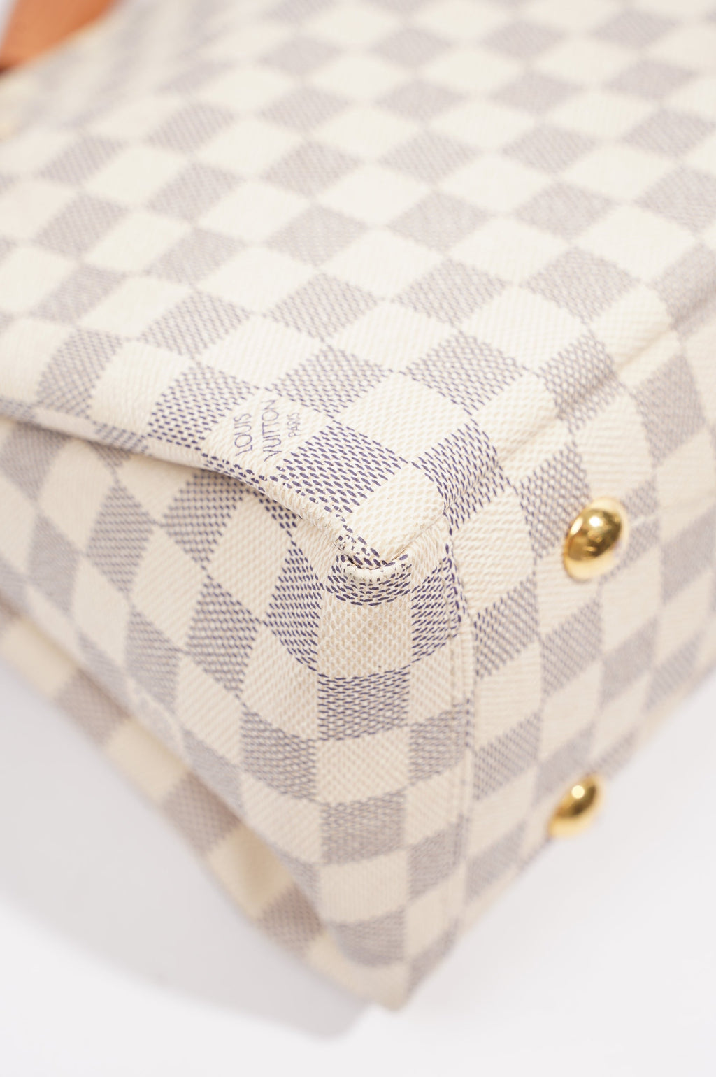 Louis Vuitton Womens Lymington Handbag Damier Azur Canvas