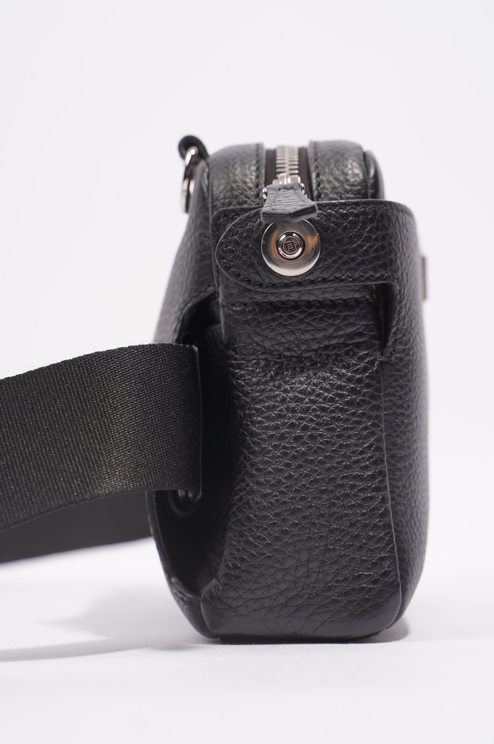 Fendi Mens Peakaboo Bum Bag Black Leather