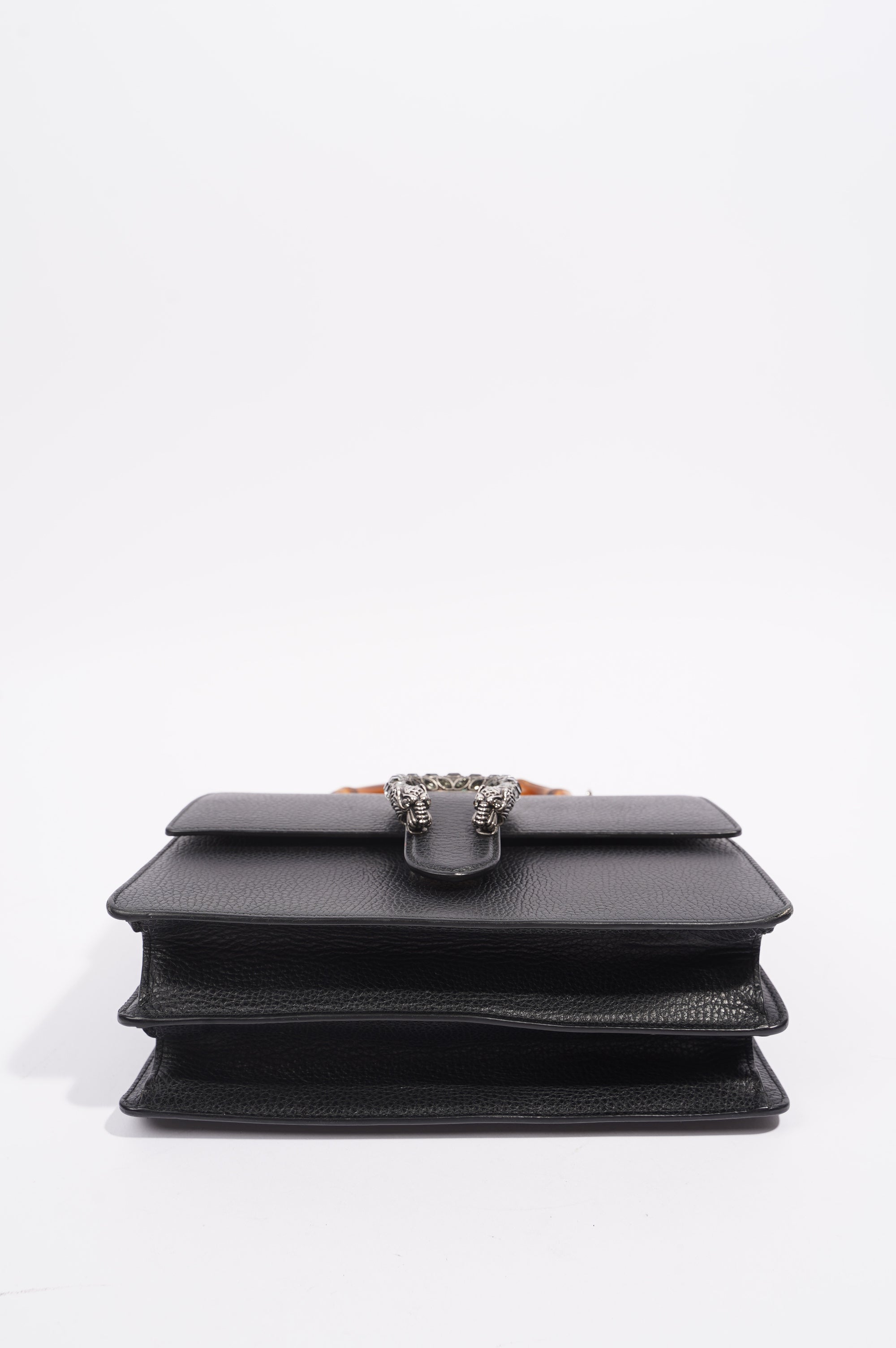 Gucci Dionysus Bamboo Top Handle Black Silver Medium