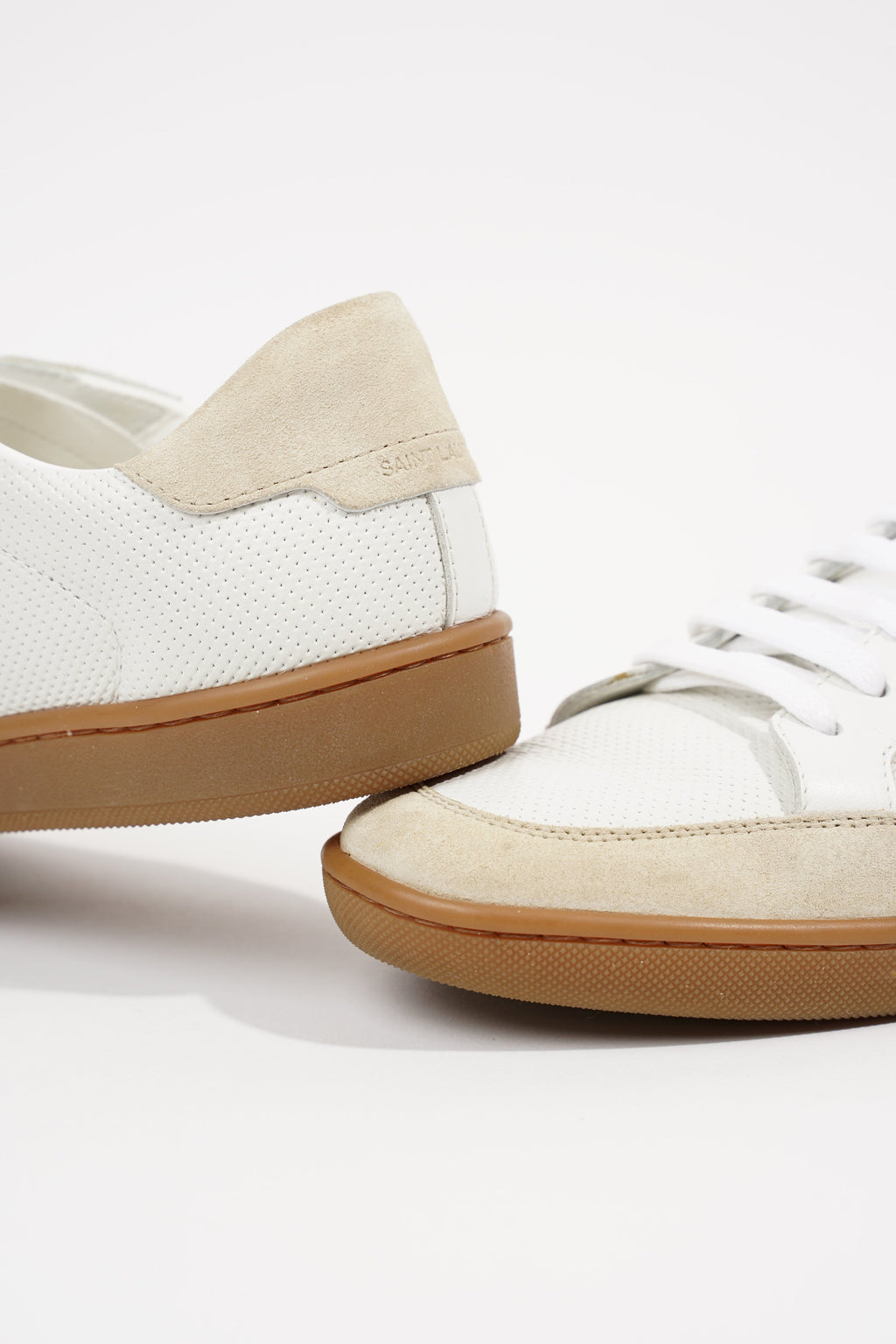 Saint Laurent Mens SL-10 Sneakers White Beige EU 39 / UK 5