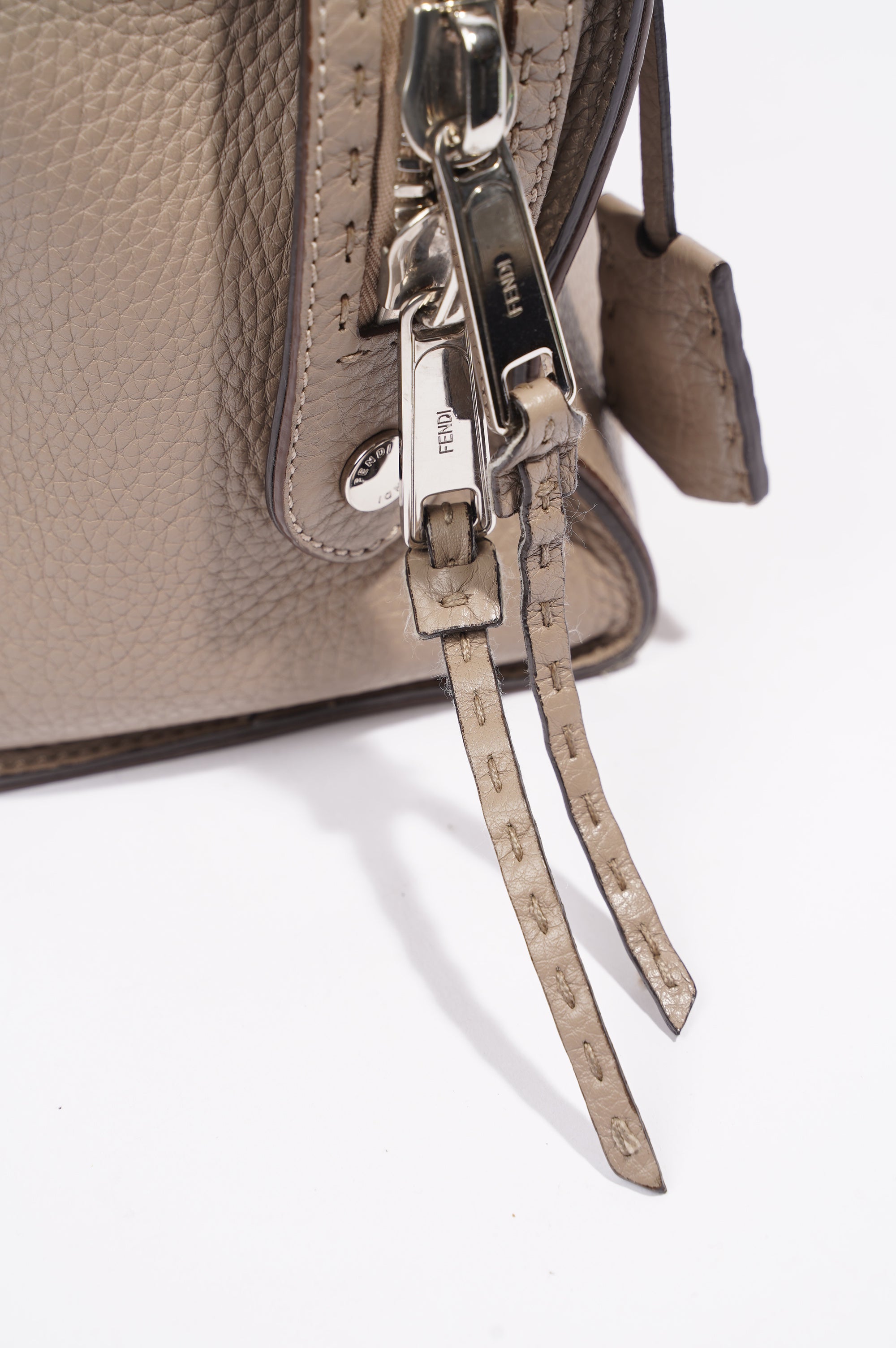 Fendi Womens Celeria Ray Handbag Beige
