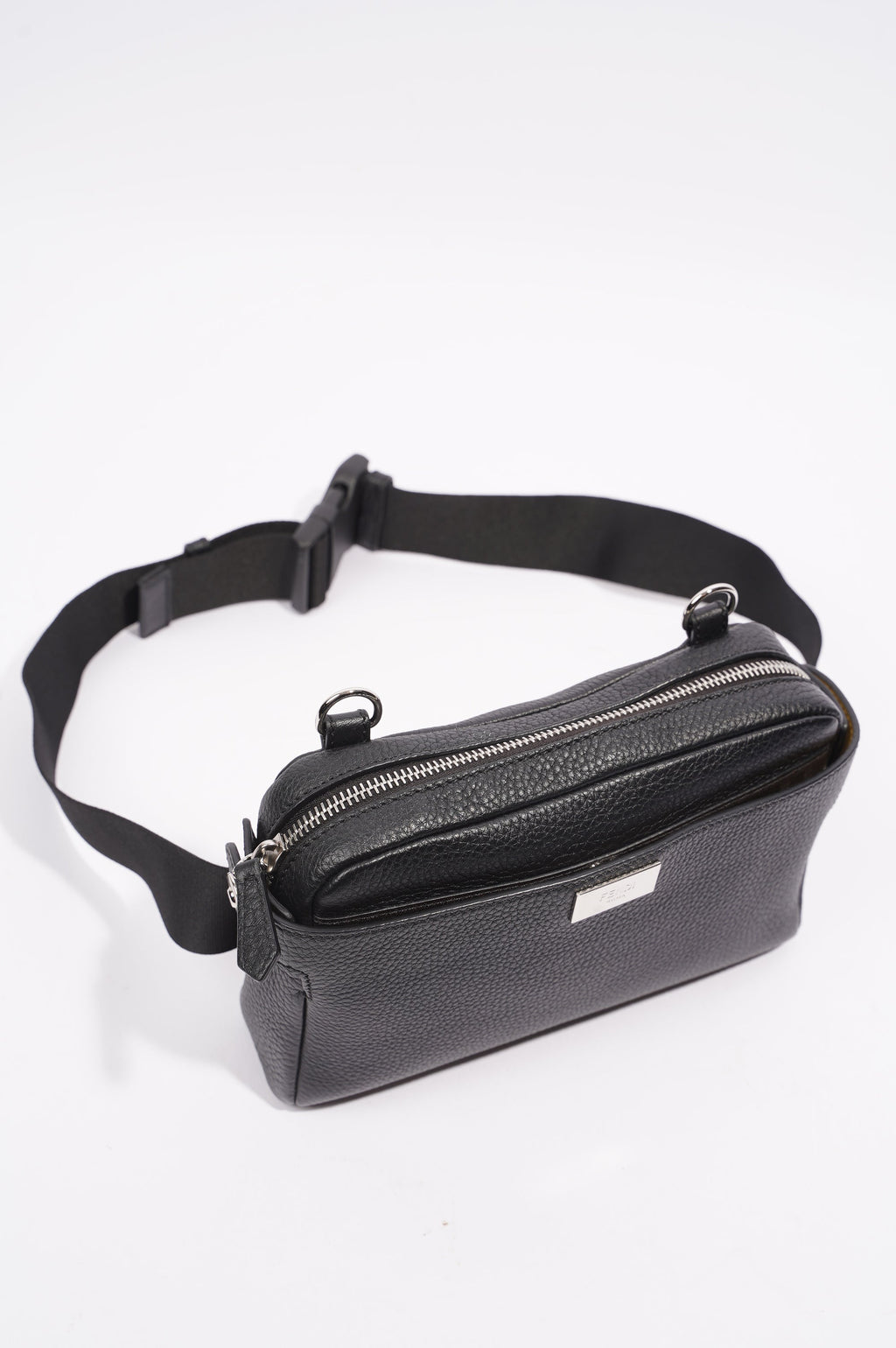 Fendi Mens Peakaboo Bum Bag Black Leather