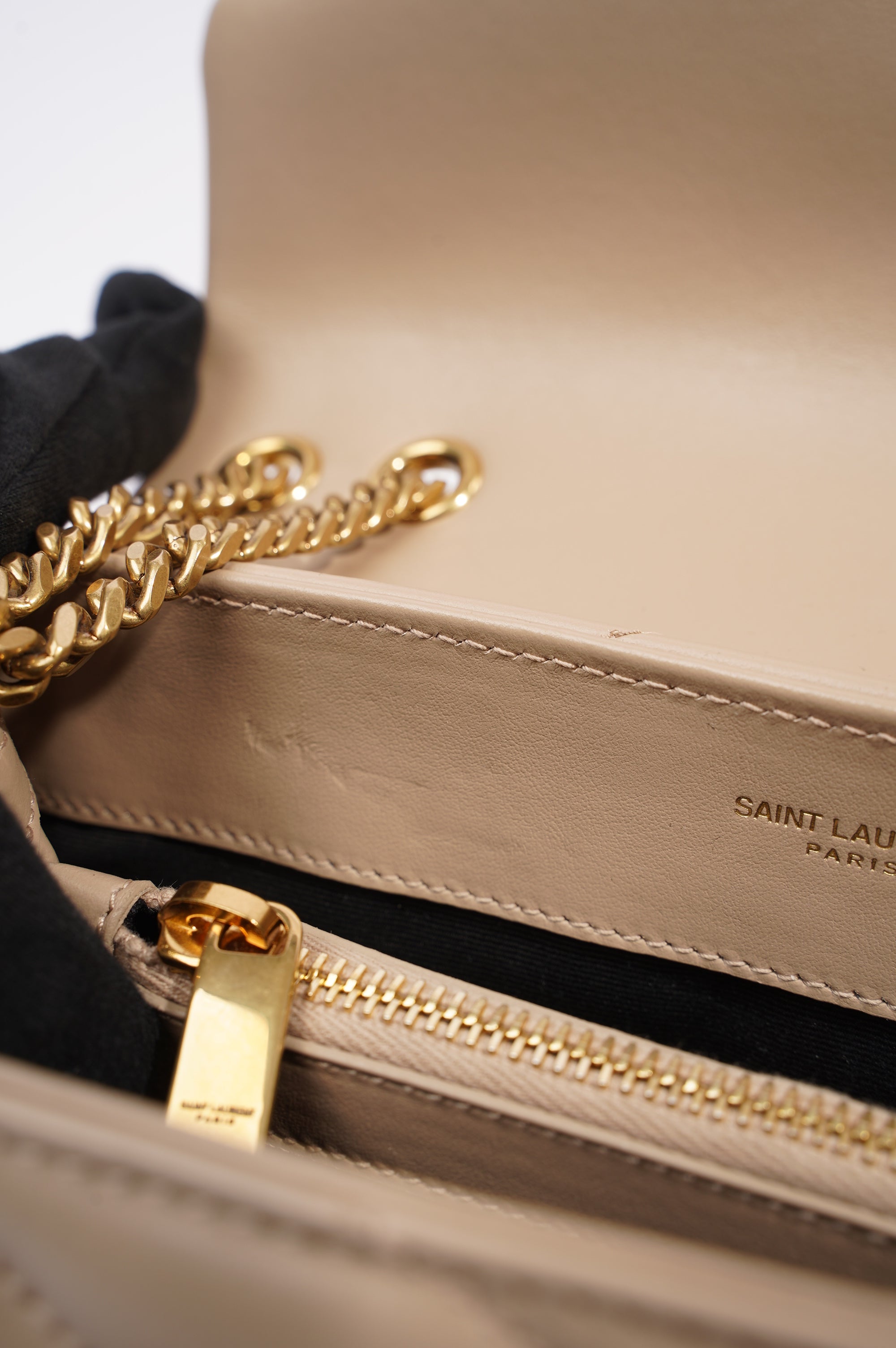 Saint Laurent Womens Lou Lou Nude Small