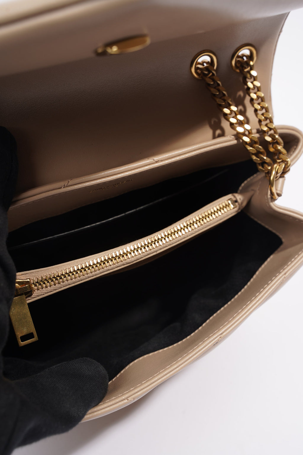Saint Laurent Womens Lou Lou Nude Small