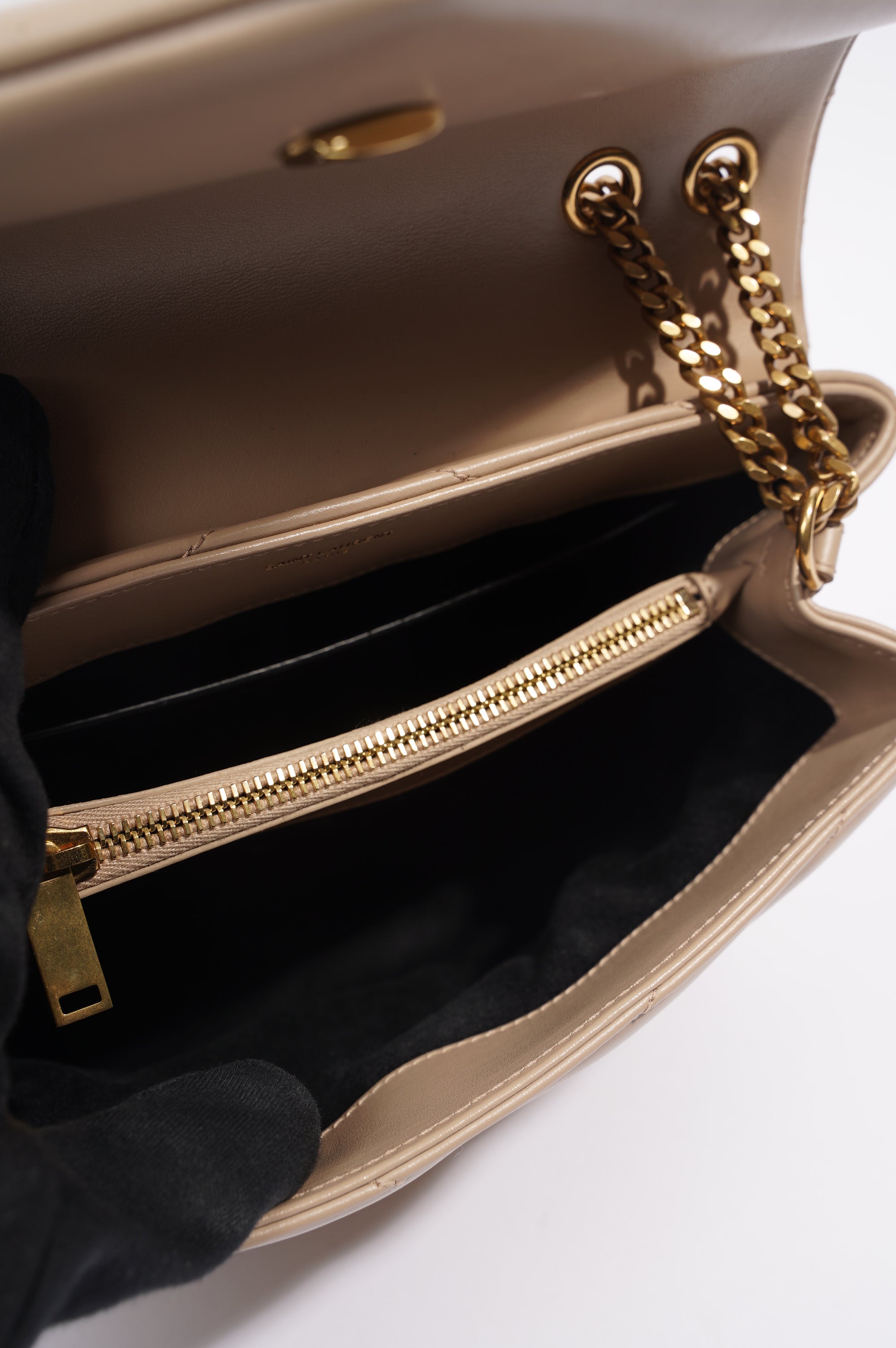 Saint Laurent Womens Lou Lou Nude Small
