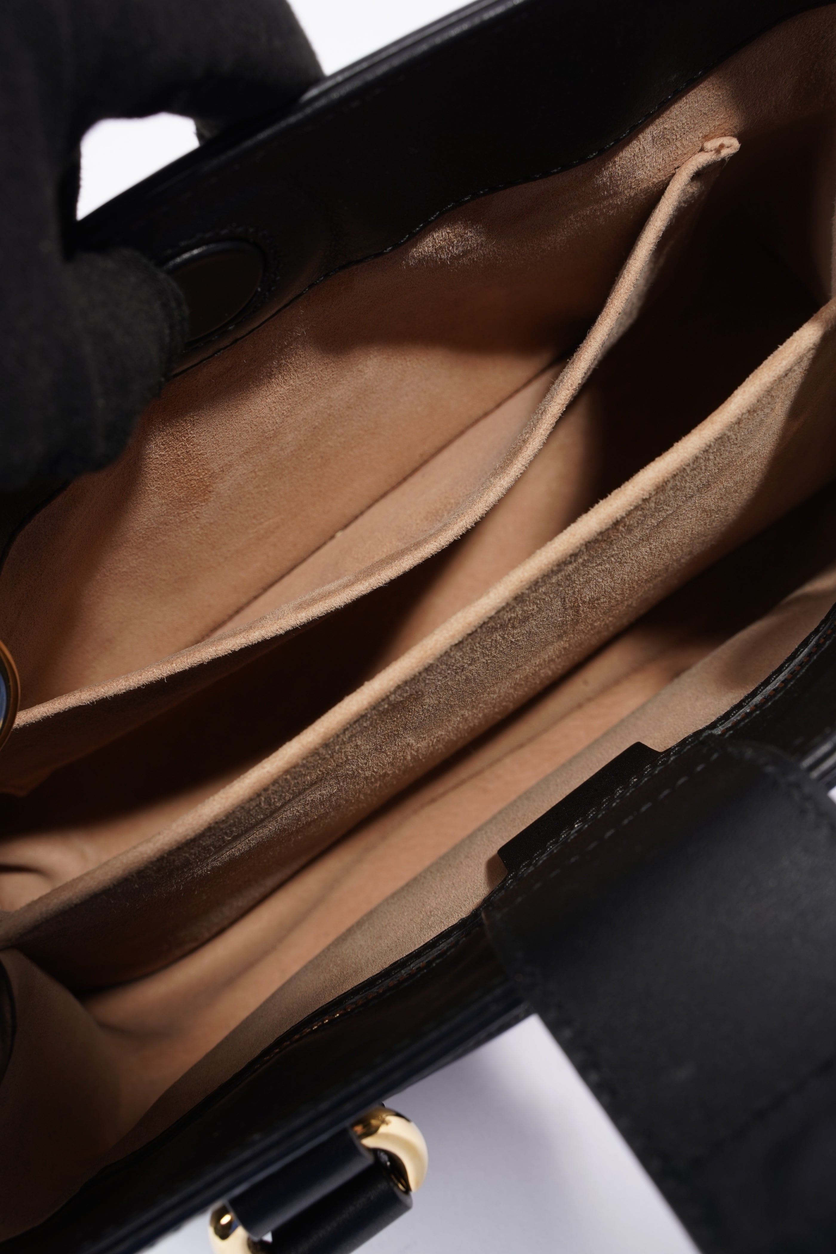Gucci Sylvie Top Handle Bag Black Leather