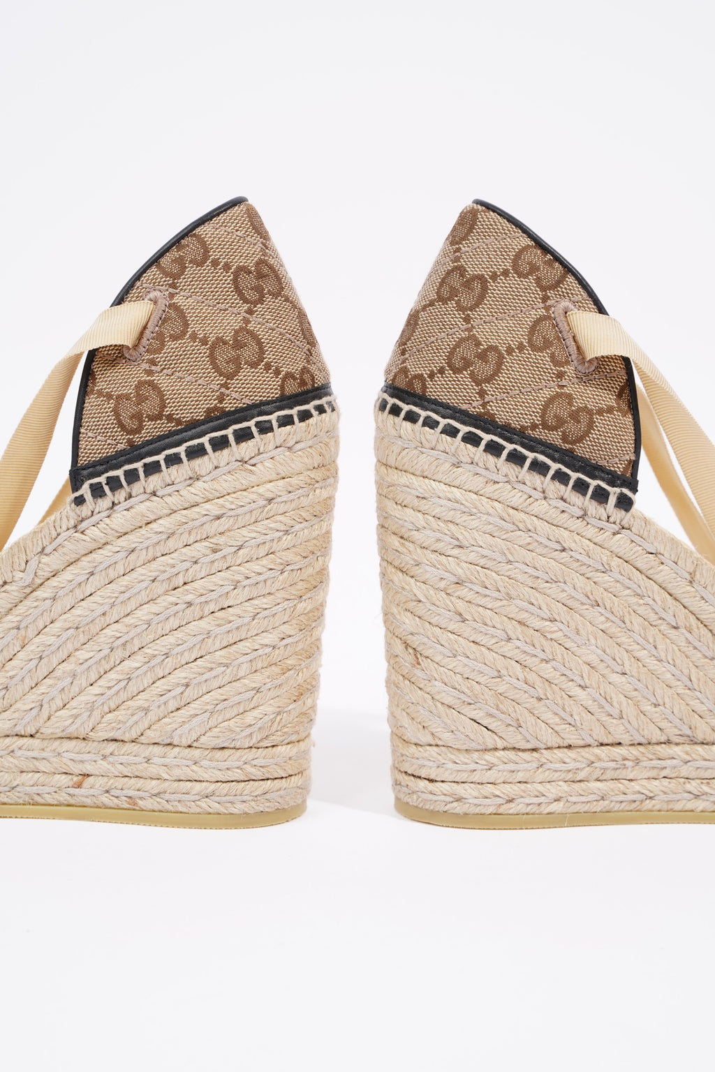 Gucci GG Matelasse Espadrille Beige / Brown Canvas EU 38 UK 5