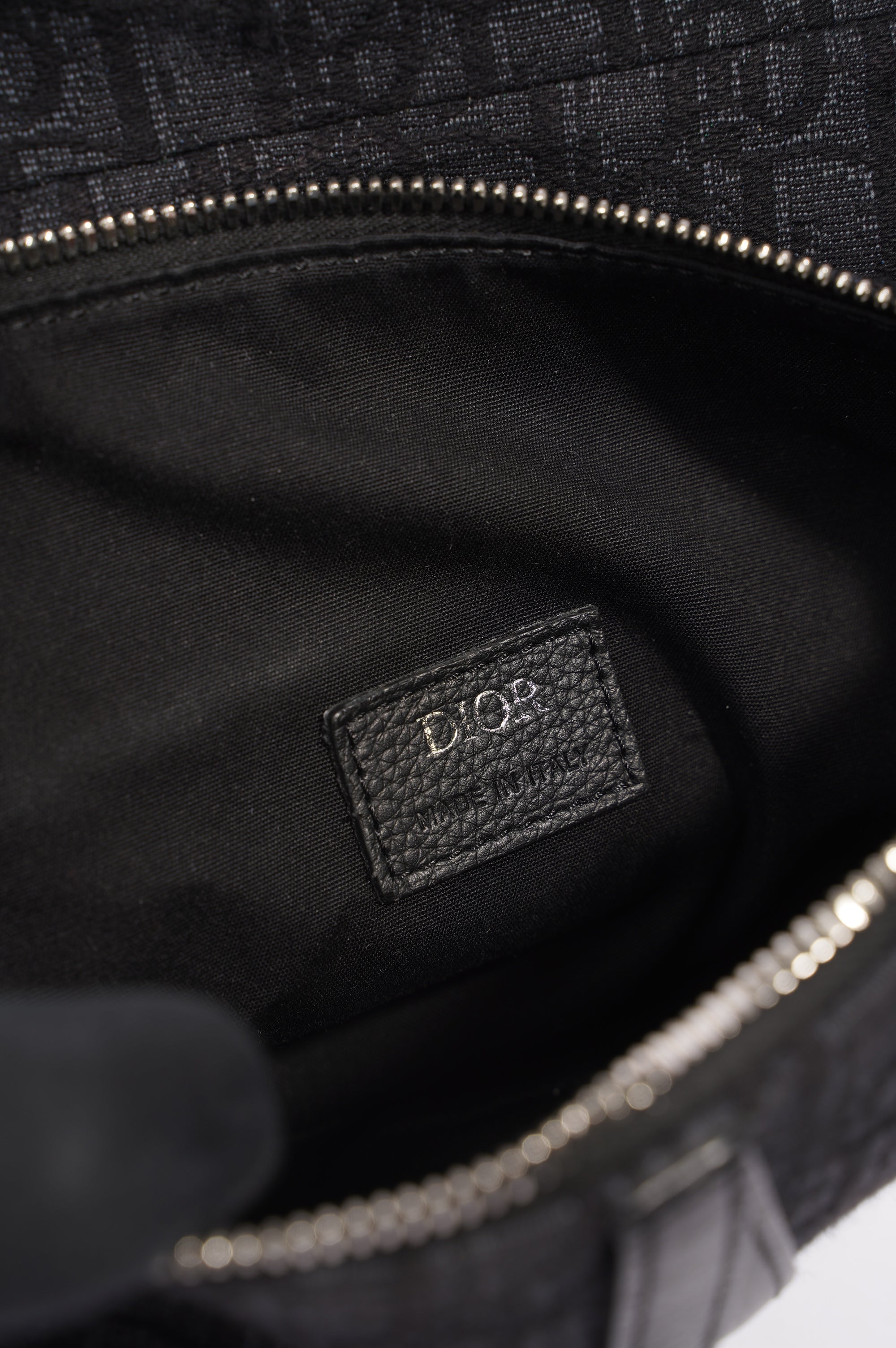Christian Dior Saddle Bag Dark Grey Oblique Canvas