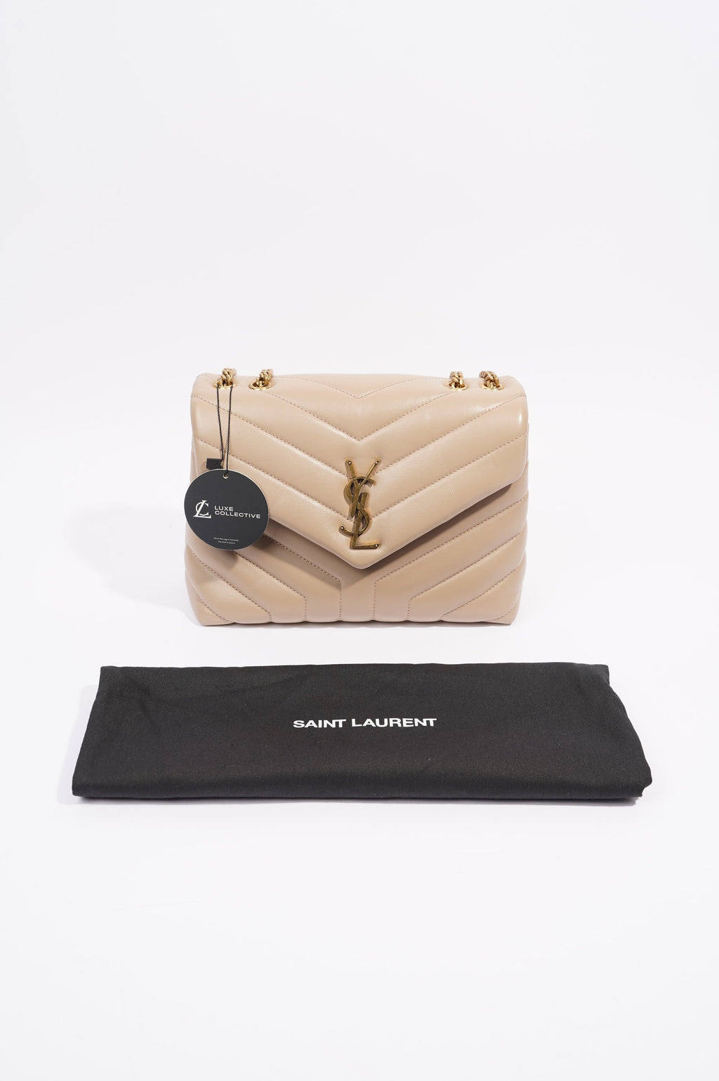 Saint Laurent Womens Lou Lou Nude Small
