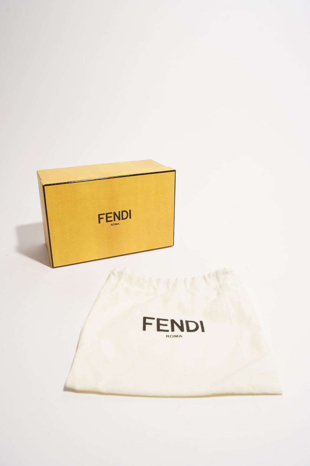 Fendi Womens Nano Fendi First Charm Dark Brown Gold