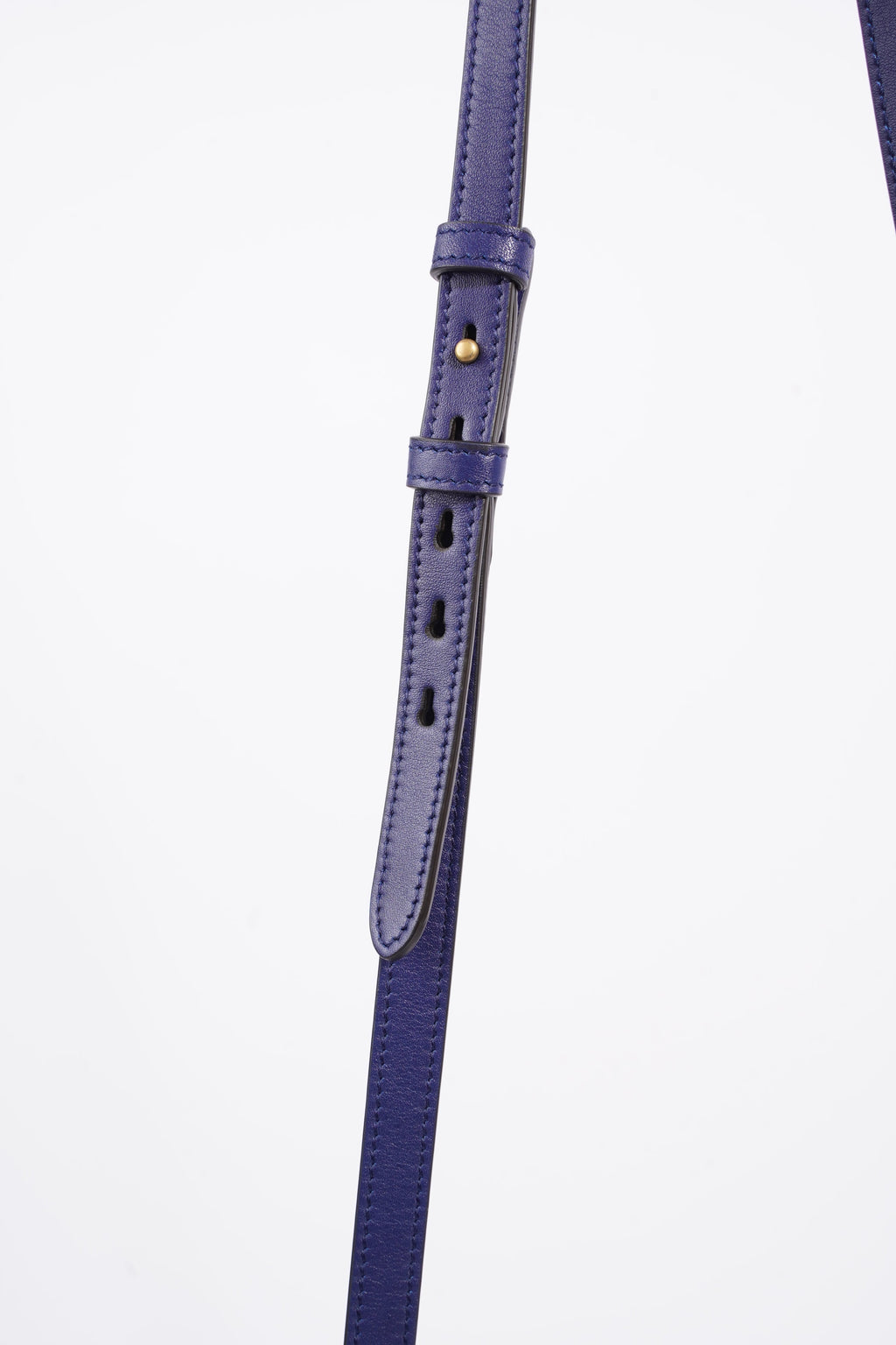 Gucci Womens Matelasse GG Marmont Bag Blue Velvet Small