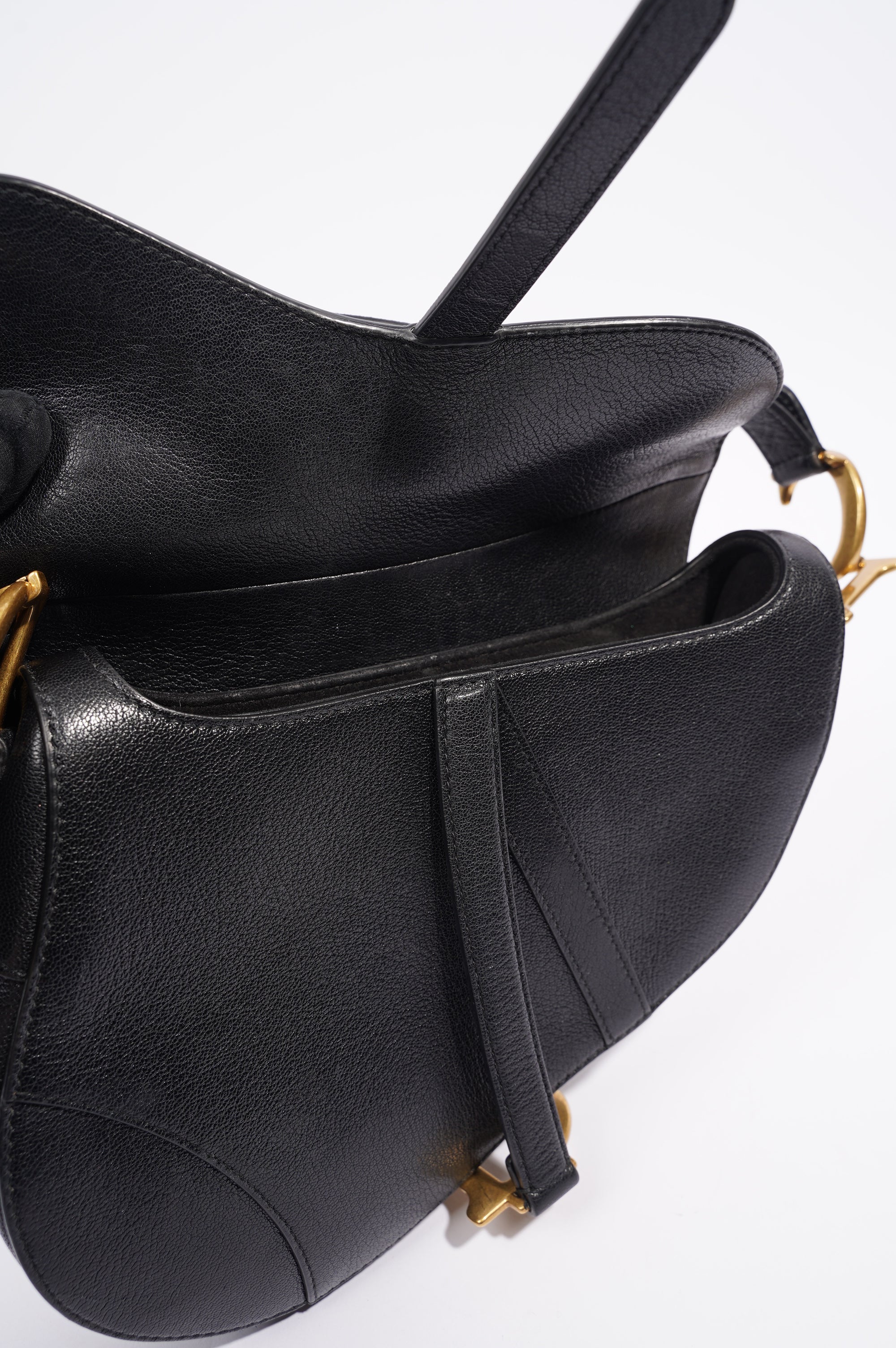 Christian Dior Womens Saddle Bag Black