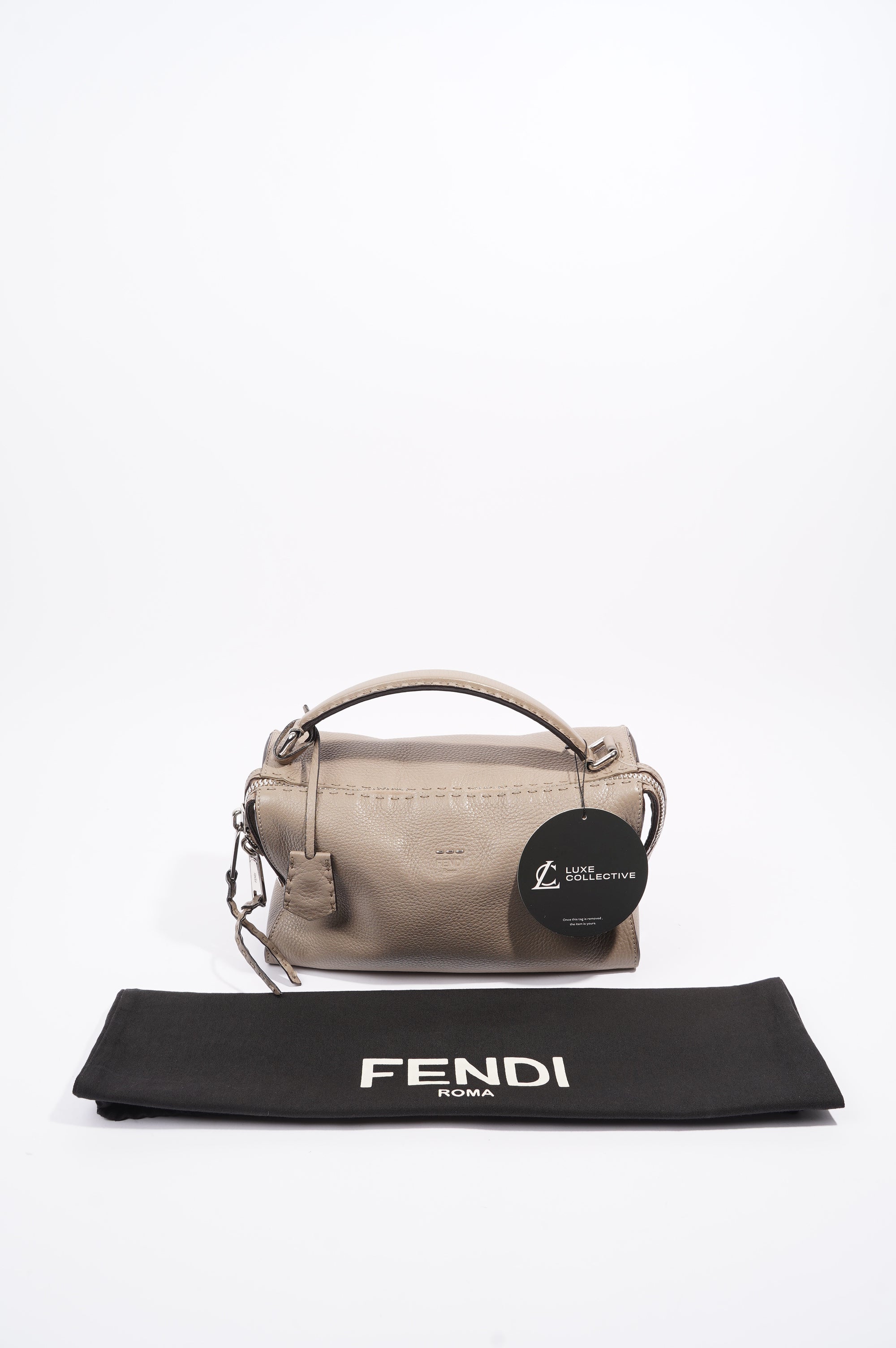 Fendi Womens Celeria Ray Handbag Beige