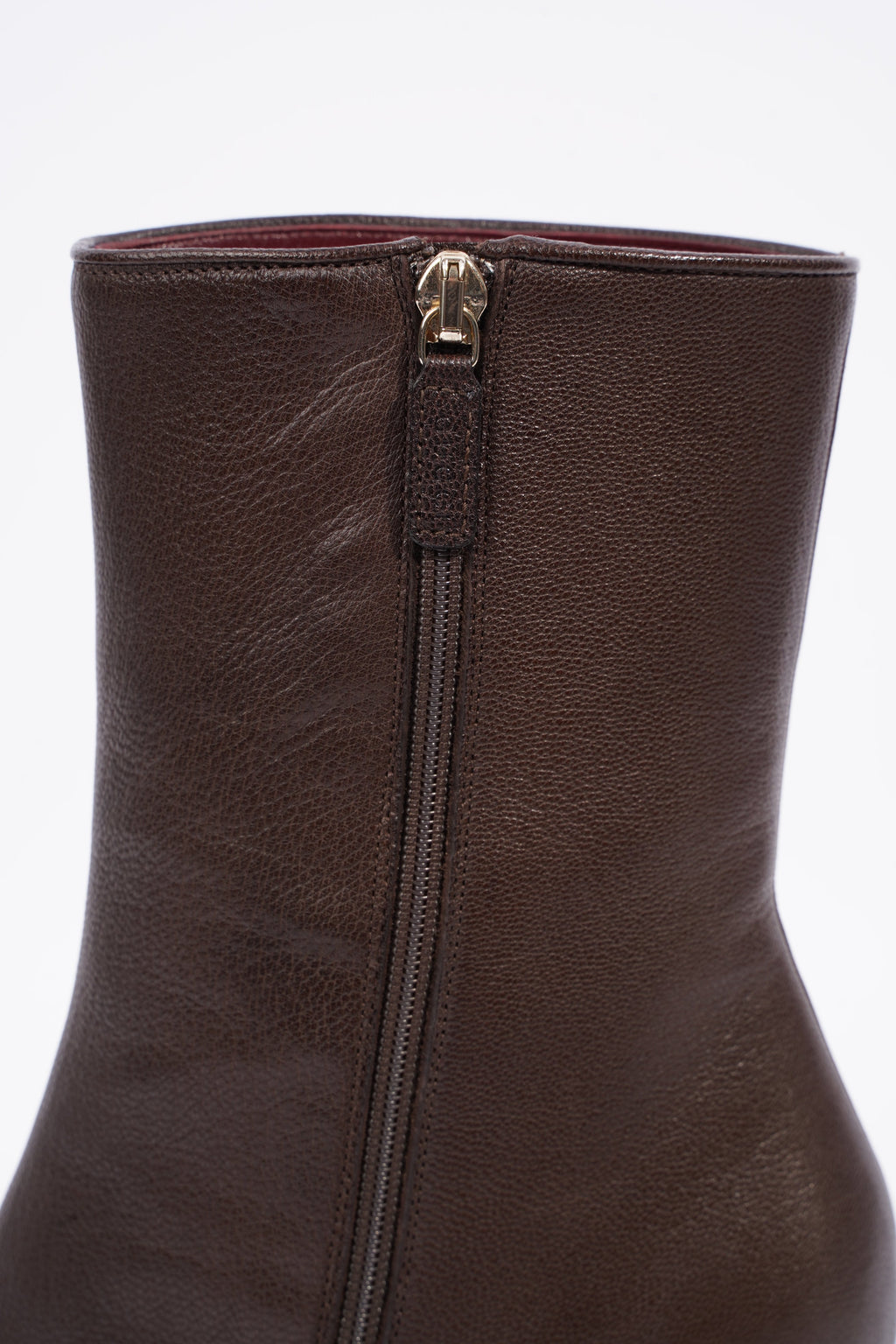 Gucci Womens Leather Ankle Boot Brown EU 40.5 / UK 7.5