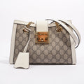Gucci Padlock Tote Brown Canvas Small