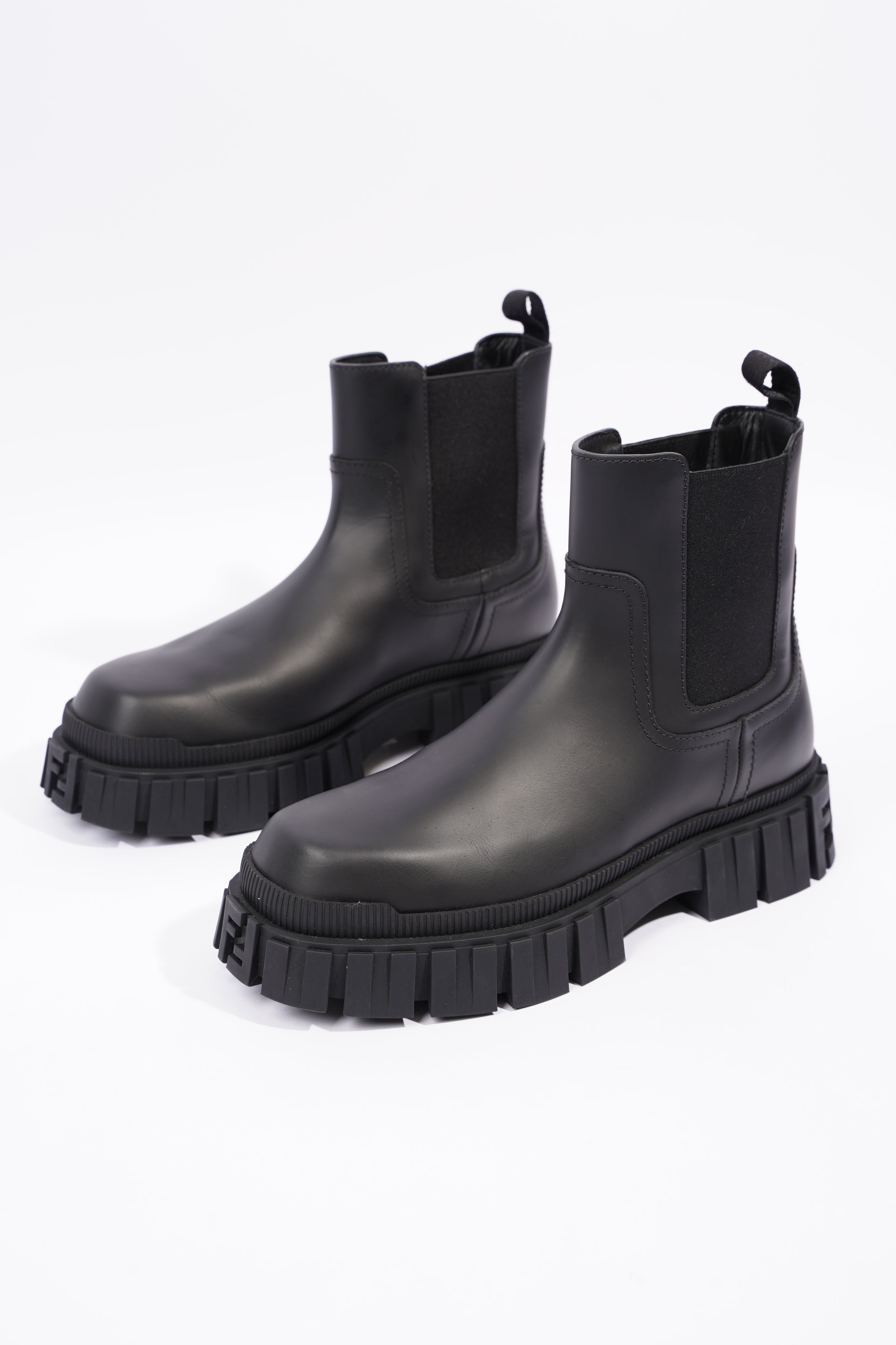 Fendi Mens Leather Chelsea Boot Black EU 41 / UK 7