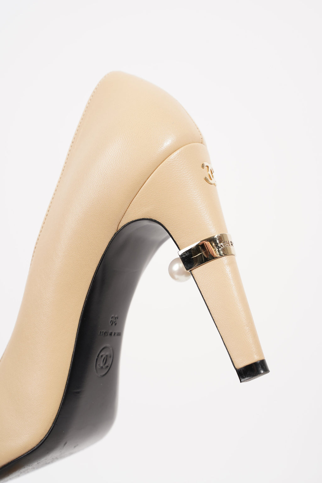 Chanel Womens Pearl Heel EU 39 / UK 6