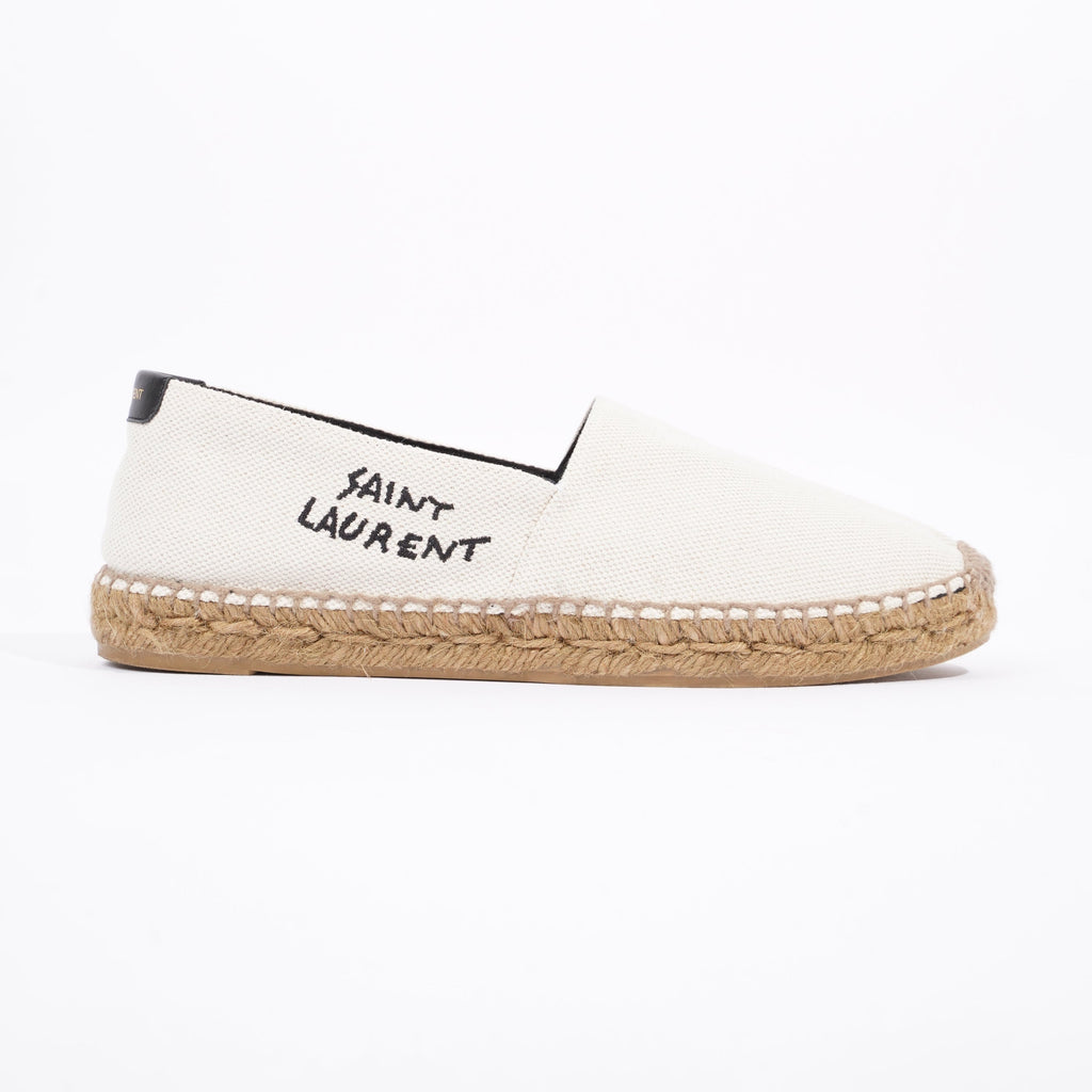 Saint Laurent Womens Espadrille Sl Signat White EU 37 / UK 4
