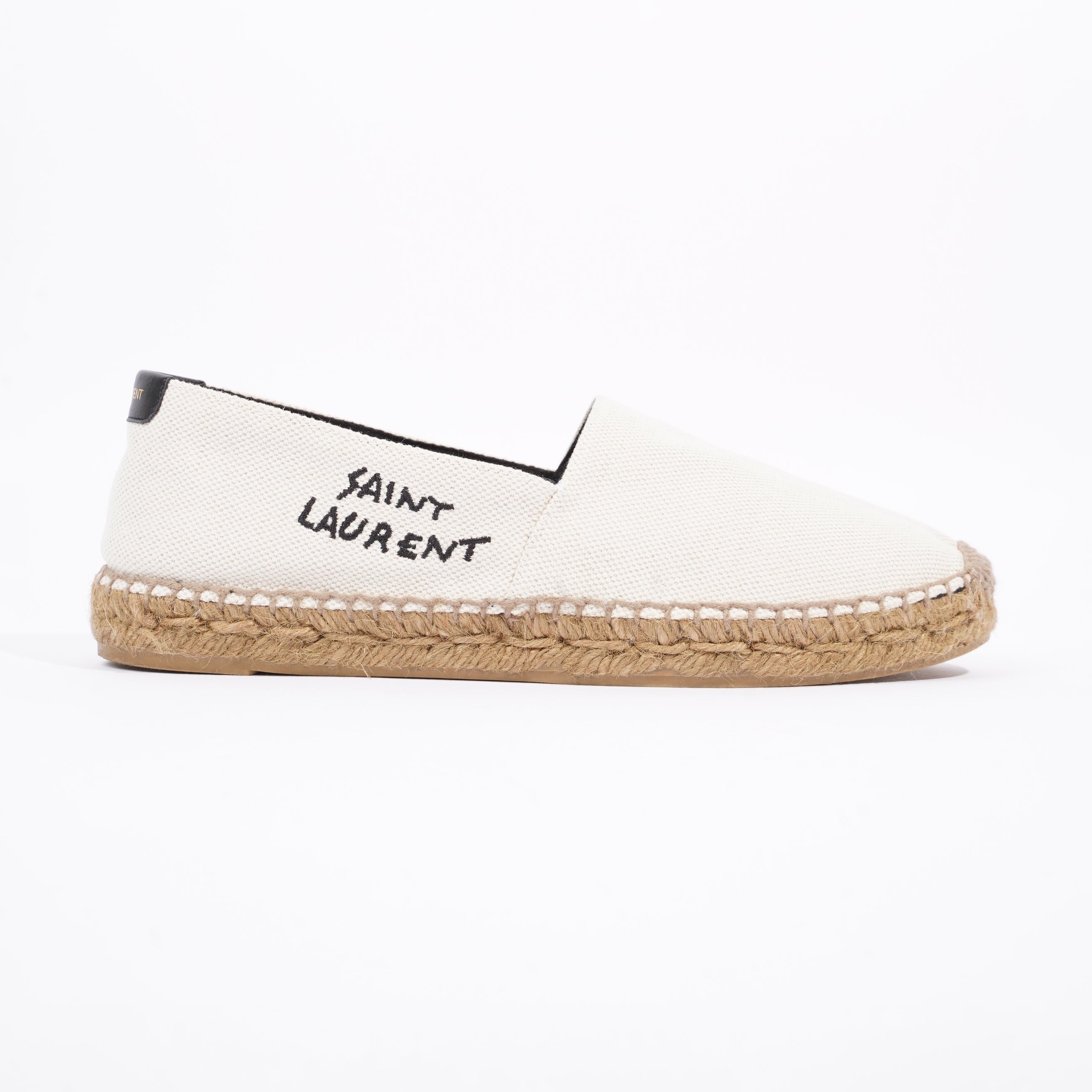 Saint Laurent Womens Espadrille Sl Signat White EU 37 / UK 4