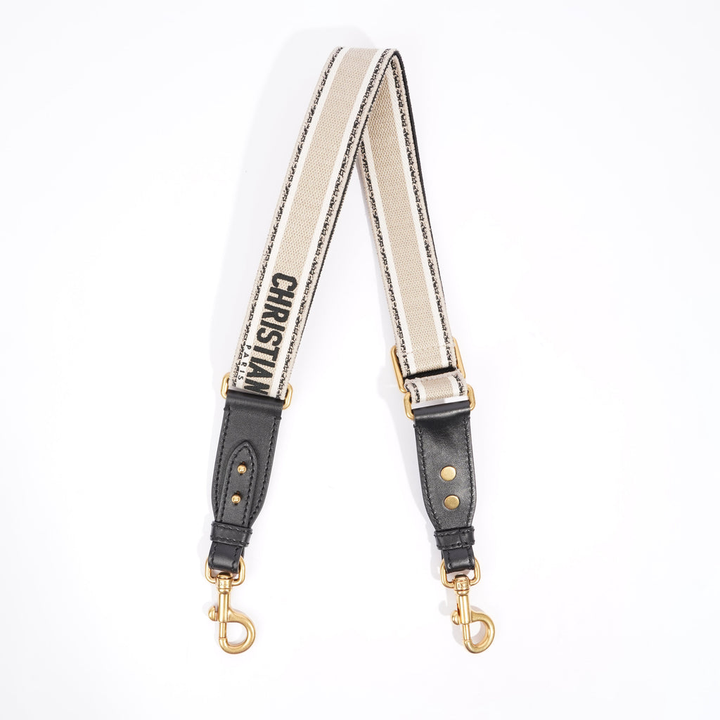 Christian Dior Womens Shoulder Strap Blue / White Canvas